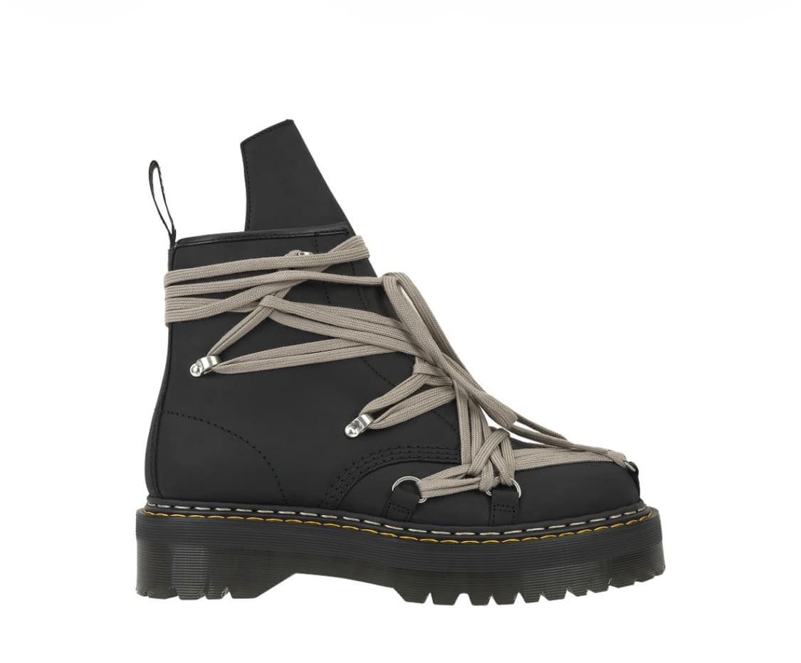 닥터마틴 x 릭 오웬스 1460 쿼드 솔 메가 레이스 부츠 블랙 280 상품이미지1