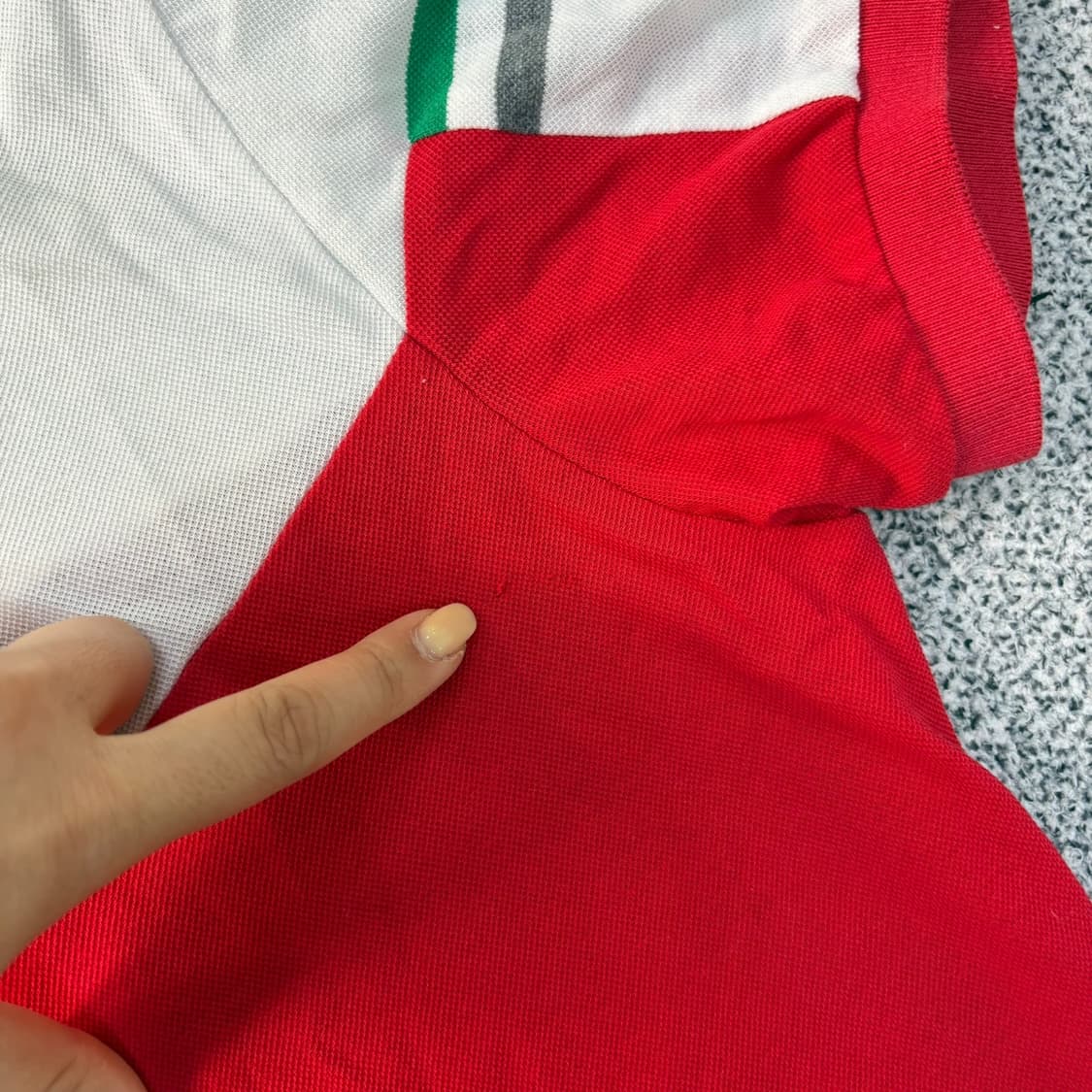 100 빈폴 골프 배색 카라 반팔티 0420J 상품이미지6