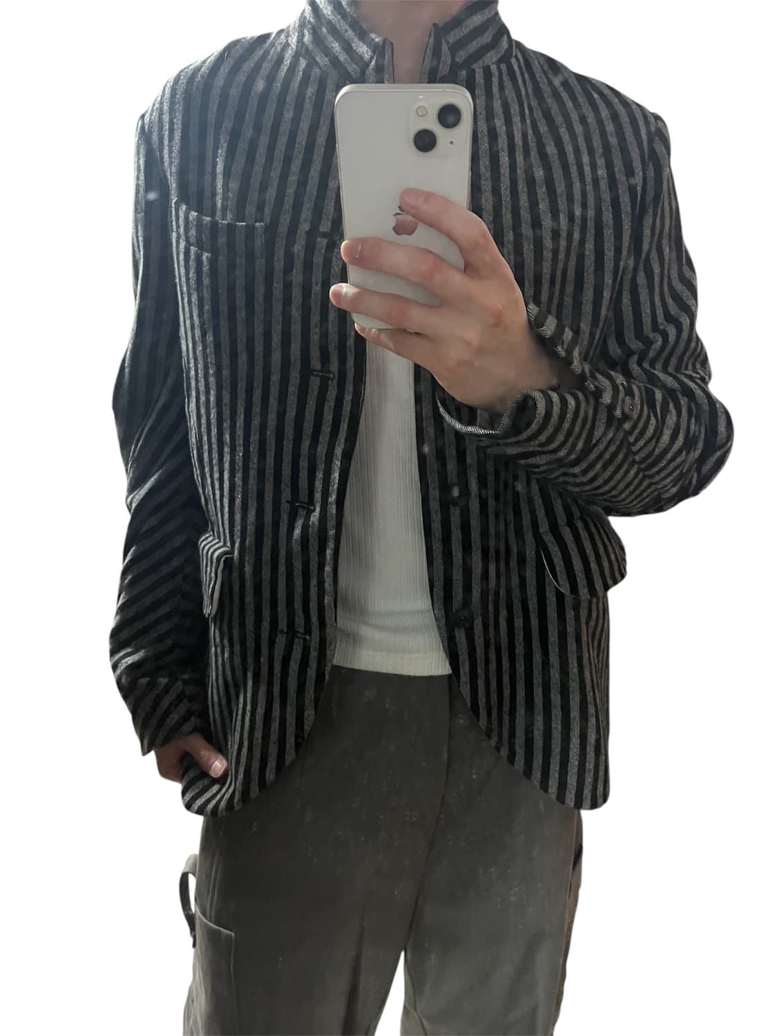 lcbx 파머스 자켓 블랙/그레이 1사이즈 새상품 상품이미지2