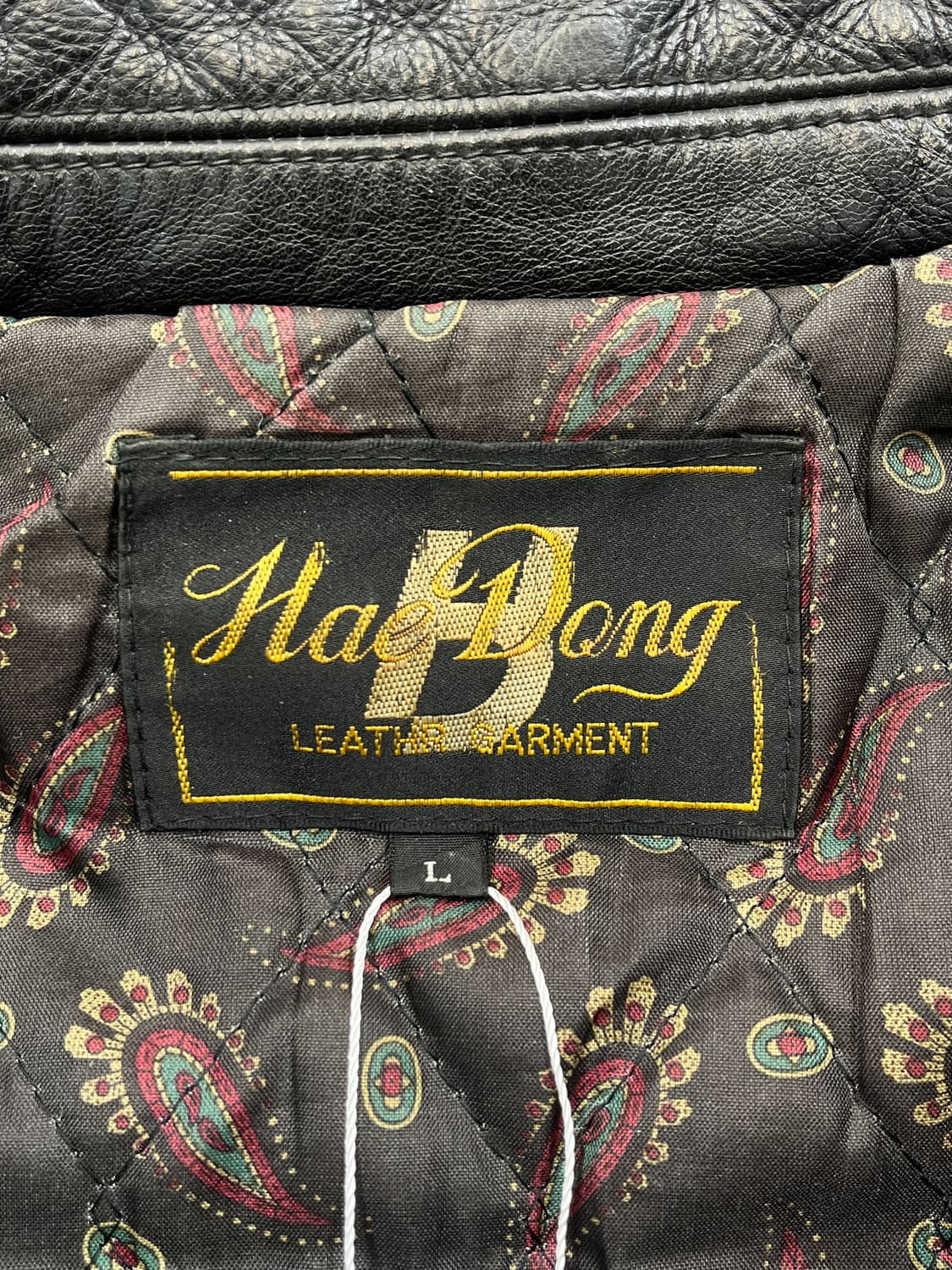 Hae Dong 90's 크롭 카우 레더 자켓 상품이미지5