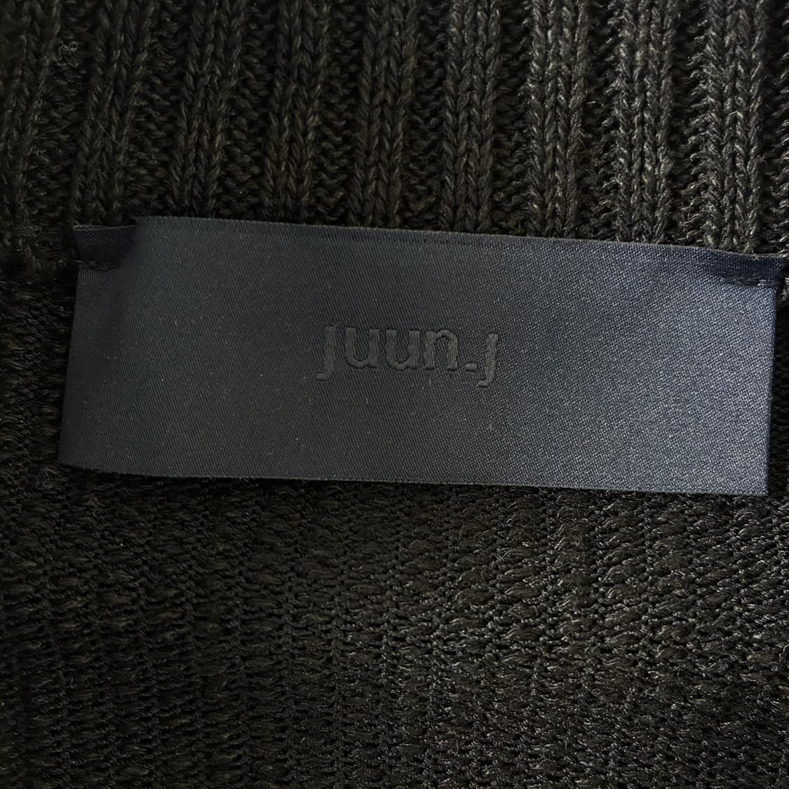 Juun.j  준지 블랙 인레이 풀집업 니트 가디건   상품이미지5