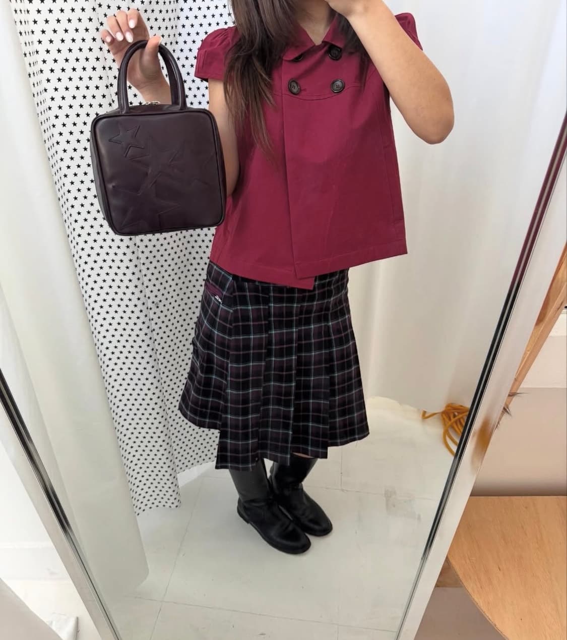 인앤양인하모니 포포 블라우스 레드 팝니다 yinandyang 상품이미지1