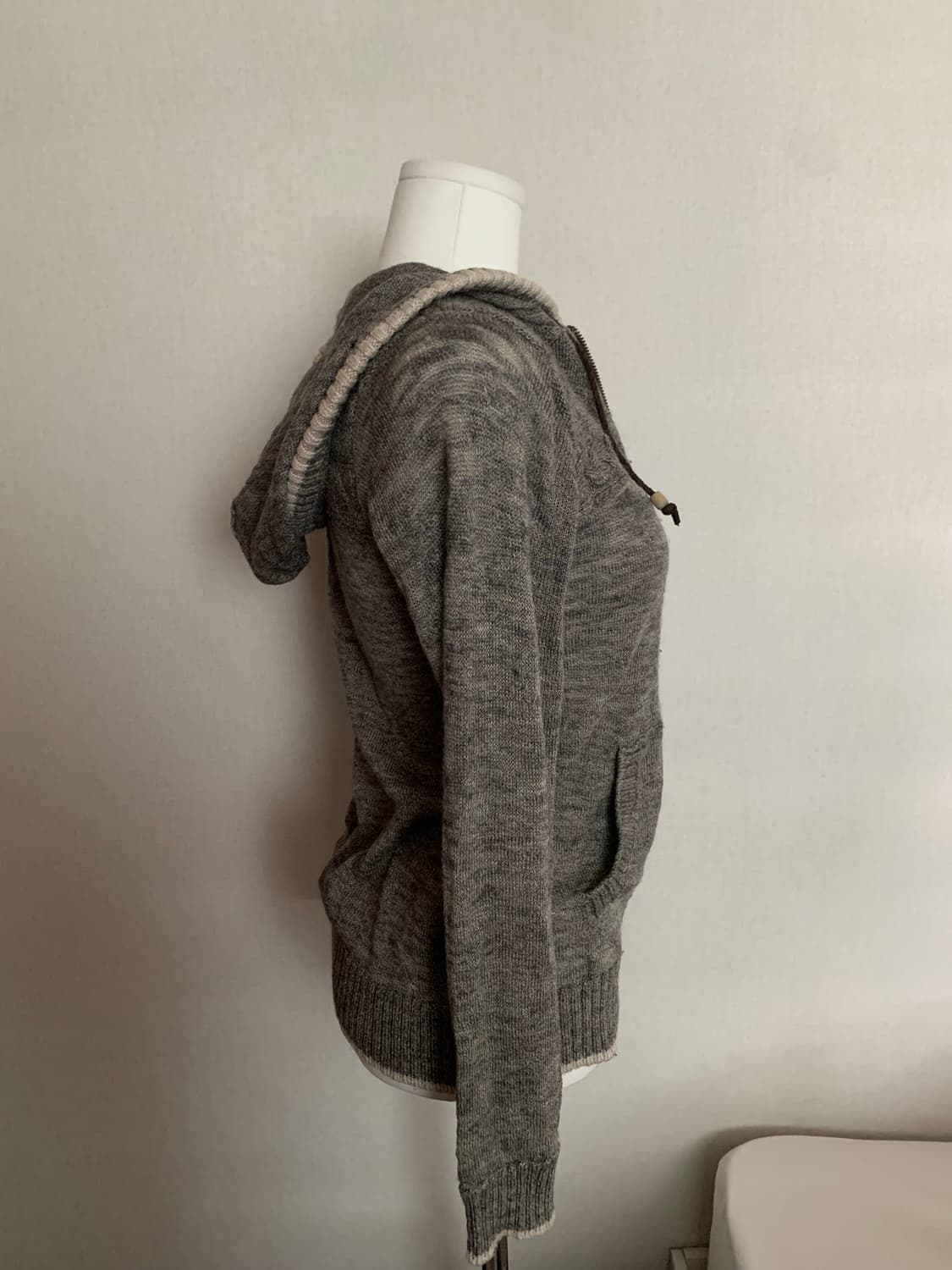 빈티지 니트 후드집업 원피스 상품이미지2