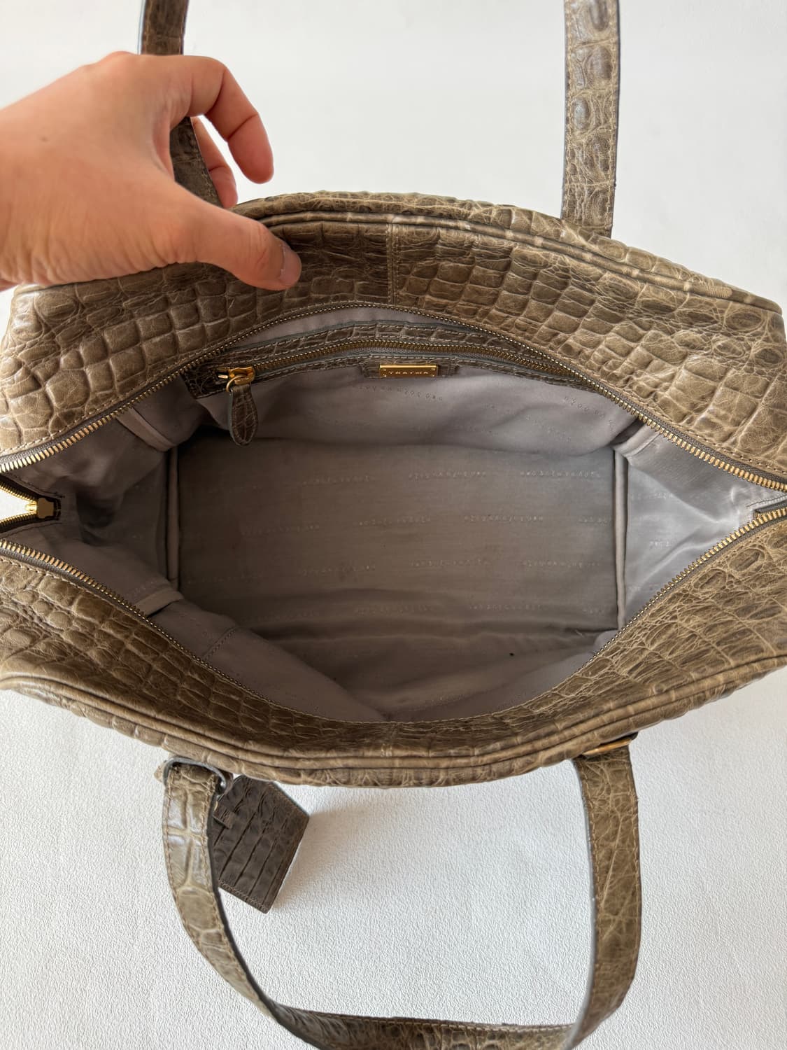 THAVMA 크록엠보 토트백(숄더 가능) 상품이미지8