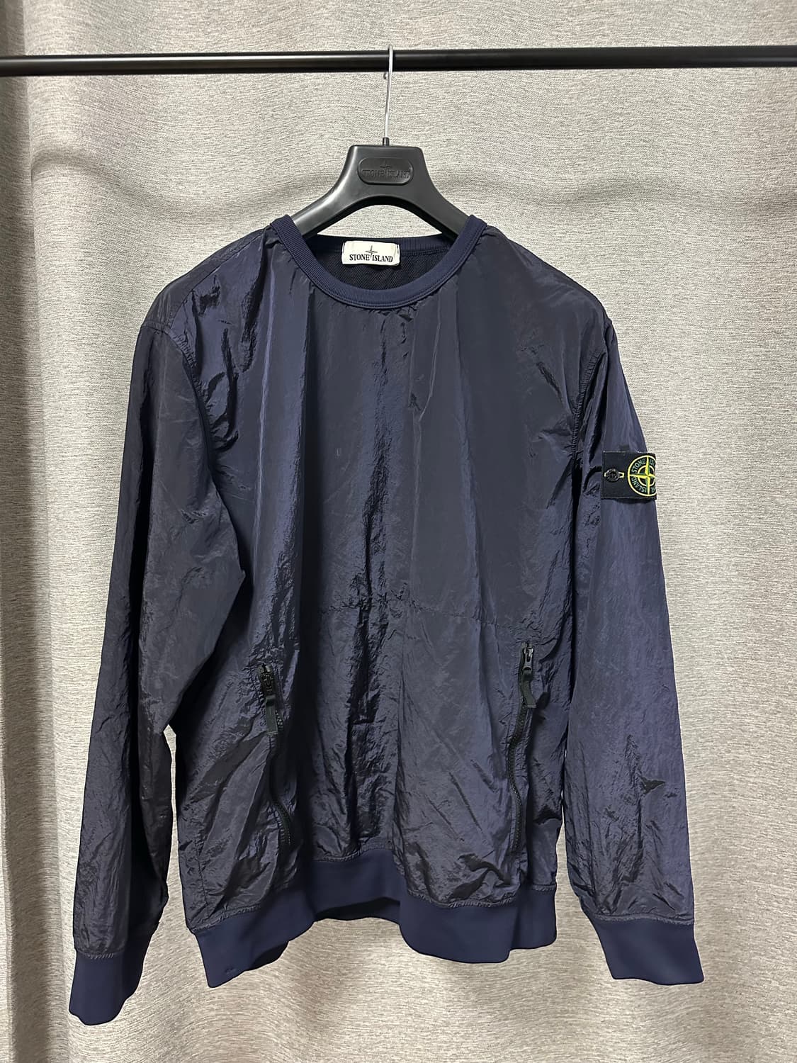 (2XL) 스톤아일랜드 나일론메탈 맨투맨 네이비 상품이미지1