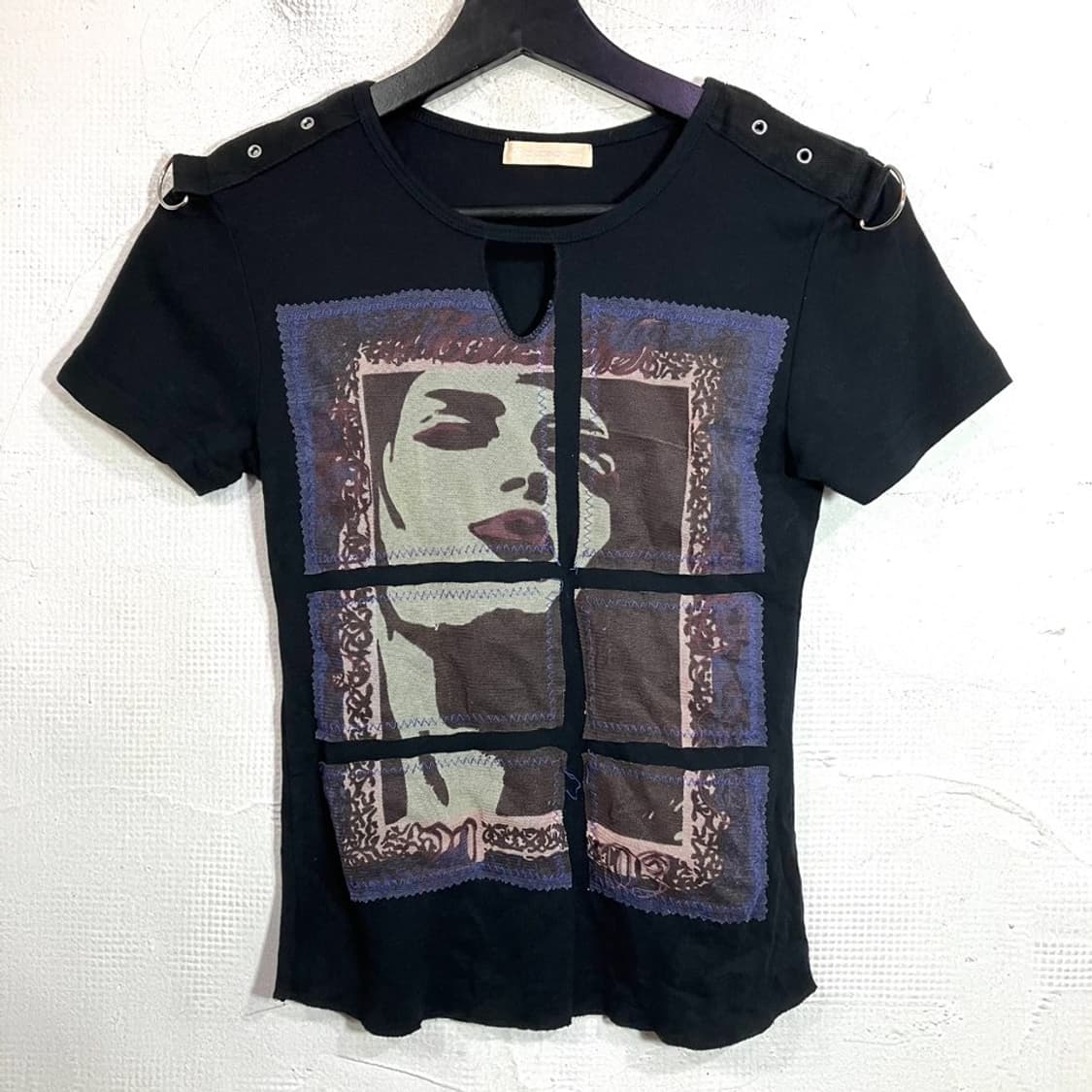 펑크 디테일 프린팅 반팔티 상품이미지2