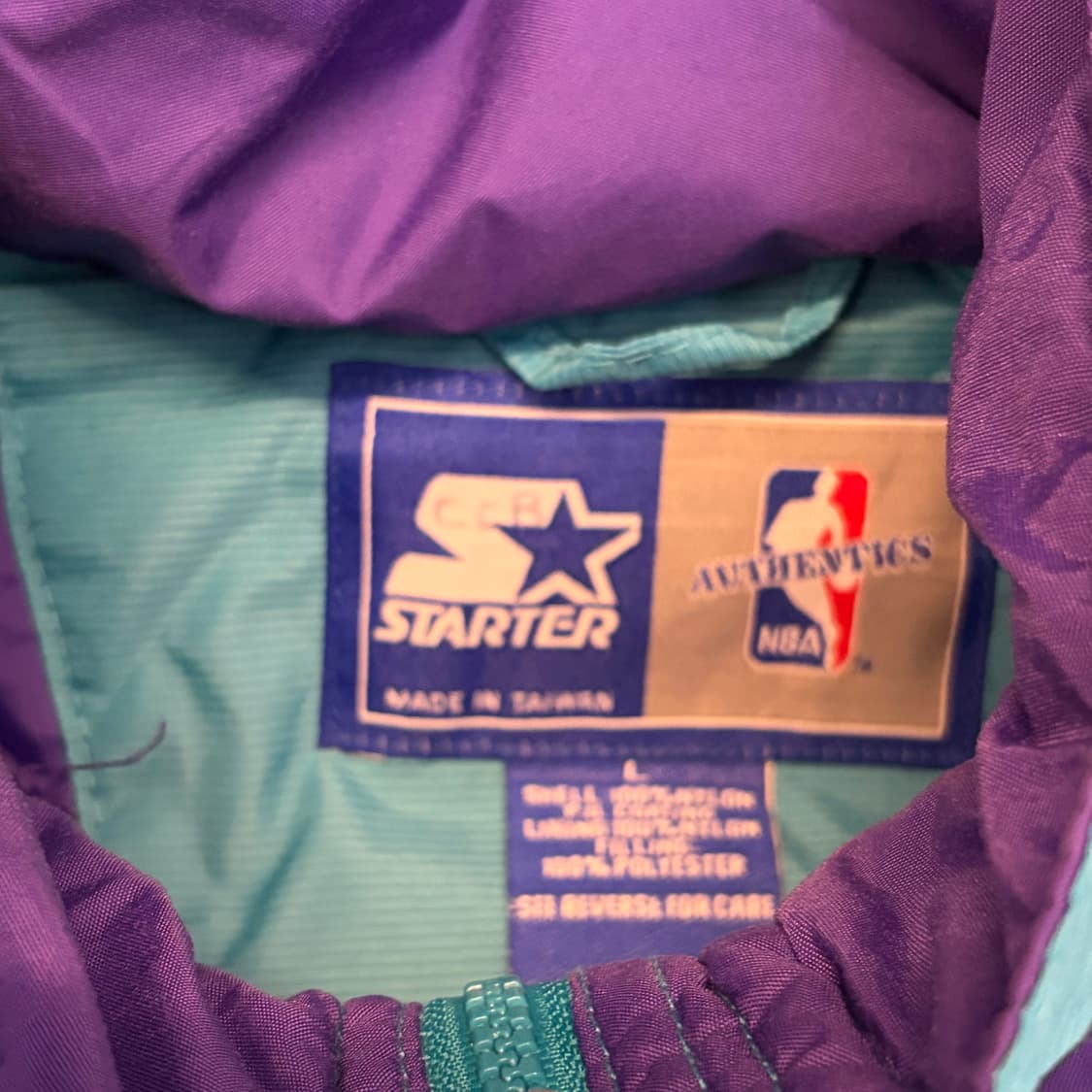 90s 미국 빈티지 스타터 NBA 샬럿 호네츠 패딩점퍼  상품이미지9