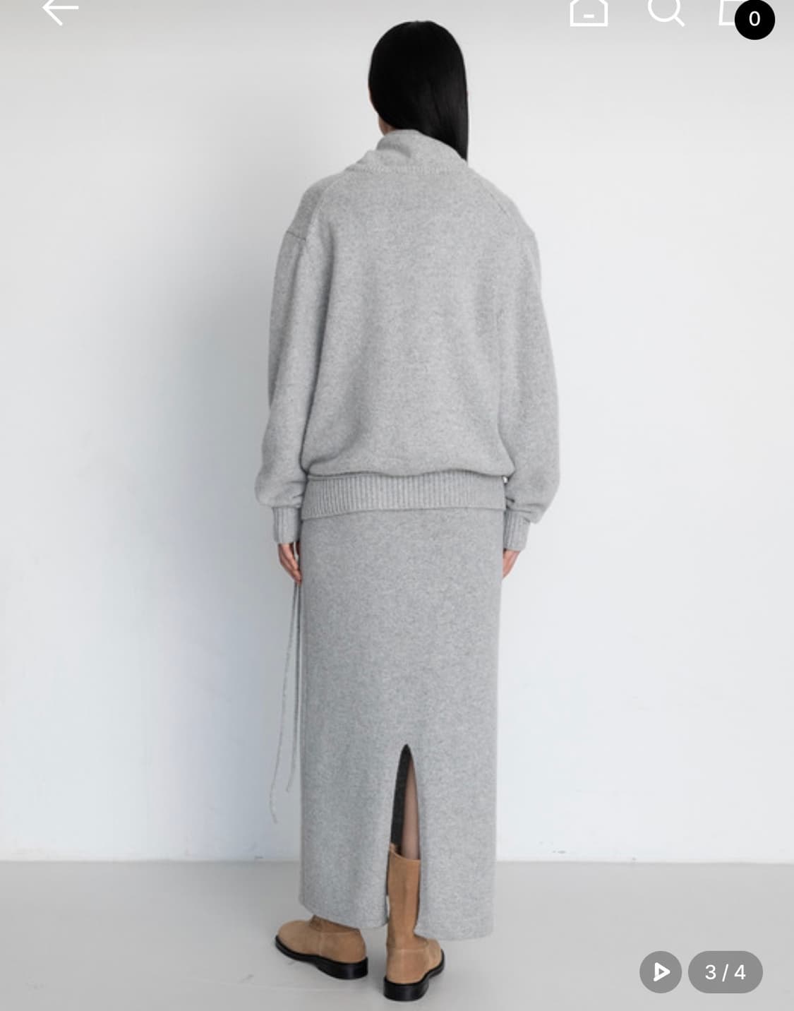 le917 르917 ALPACA BLEND V NECK 니트 그레이 새것 상품이미지2