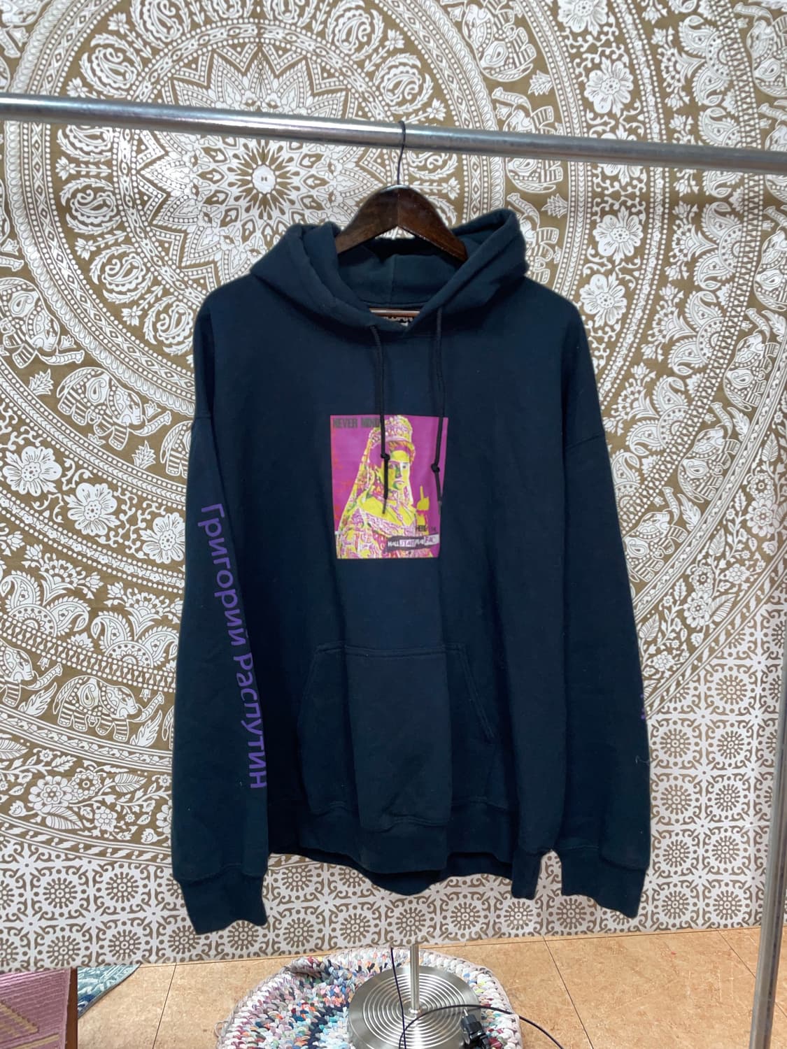 길단 프린팅 기모 후드티  상품이미지3