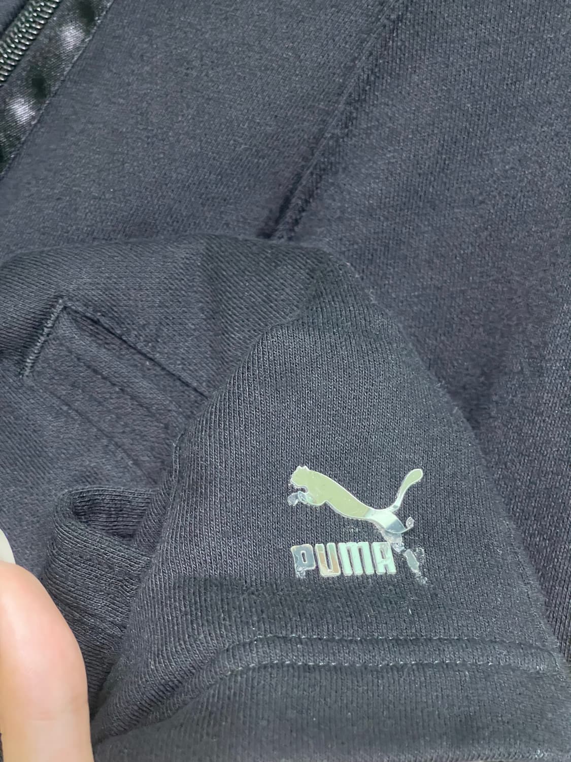 포더피피 빈티지 퓨마 블랙 후드집업 (택포) 상품이미지2