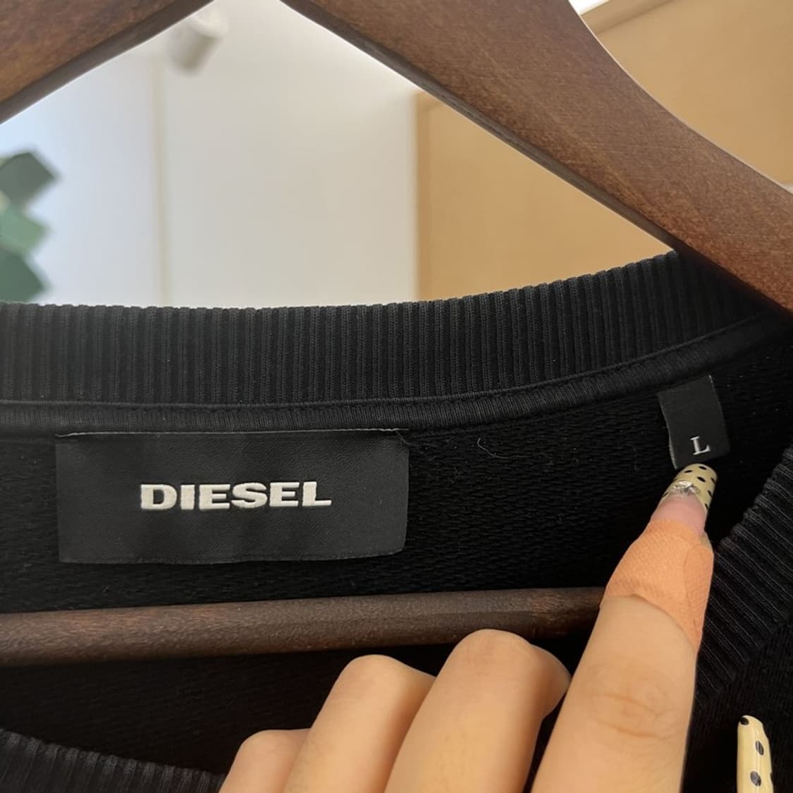 디젤 올드스쿨 스트릿 펑크 지퍼 디테일 맨투맨 L C09913 상품이미지5