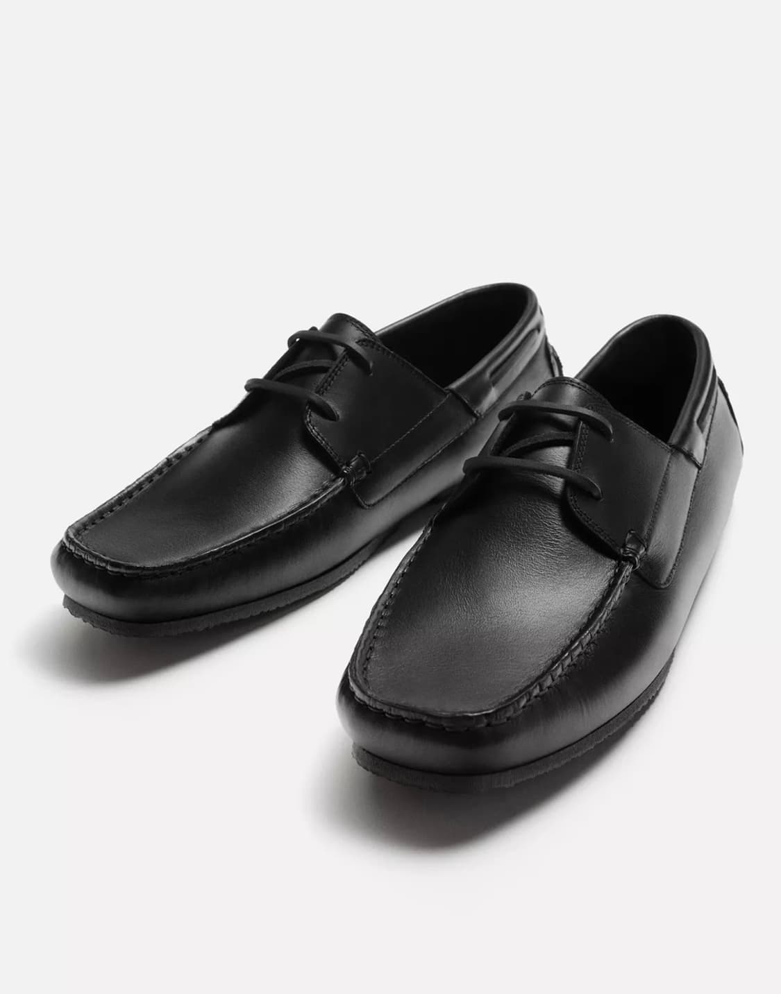 자라 블랙 레더 데크 슈즈 리미티드 에디션 상품이미지1