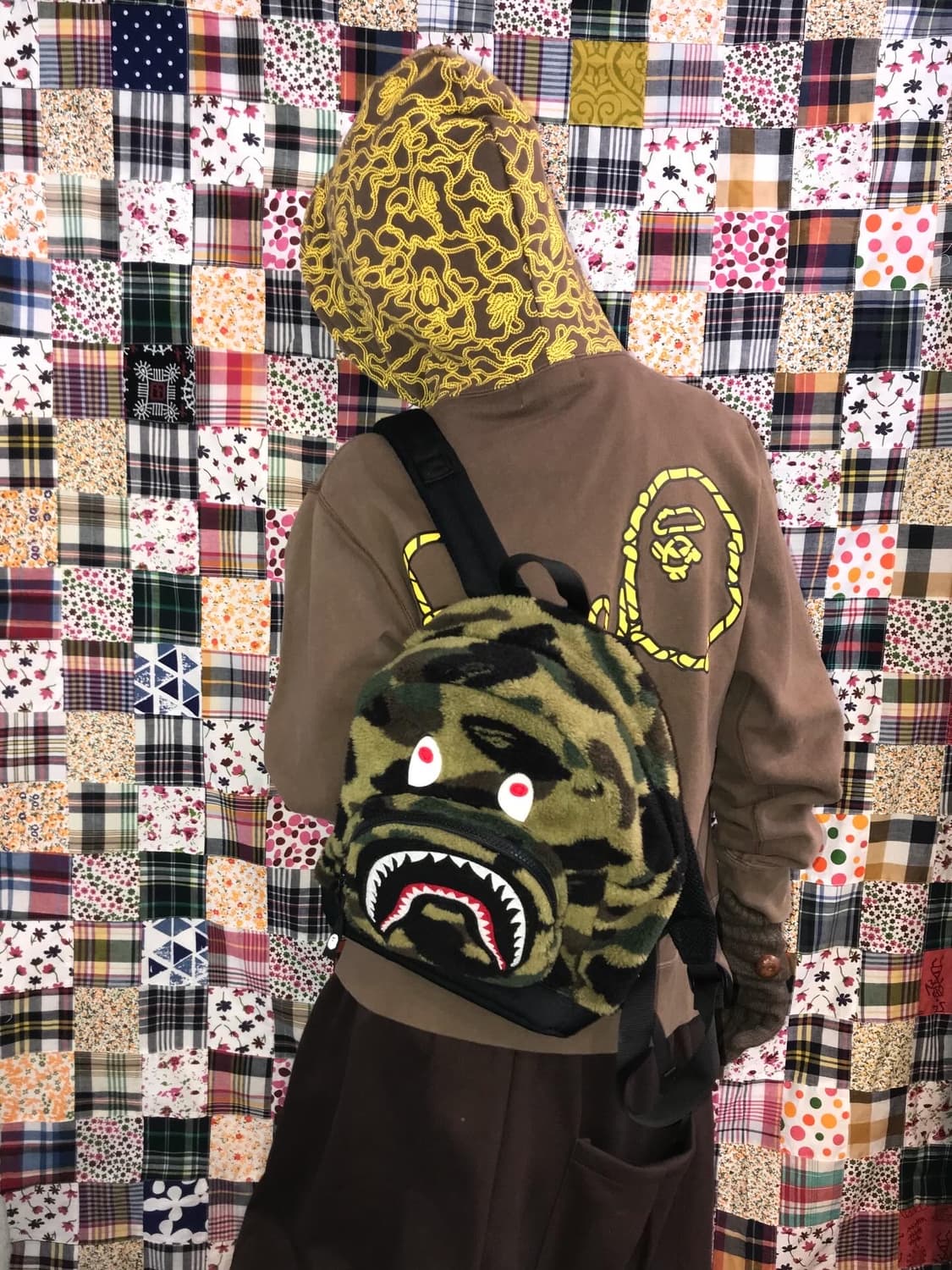 Bape Shark Fur Day BackPack 상품이미지1