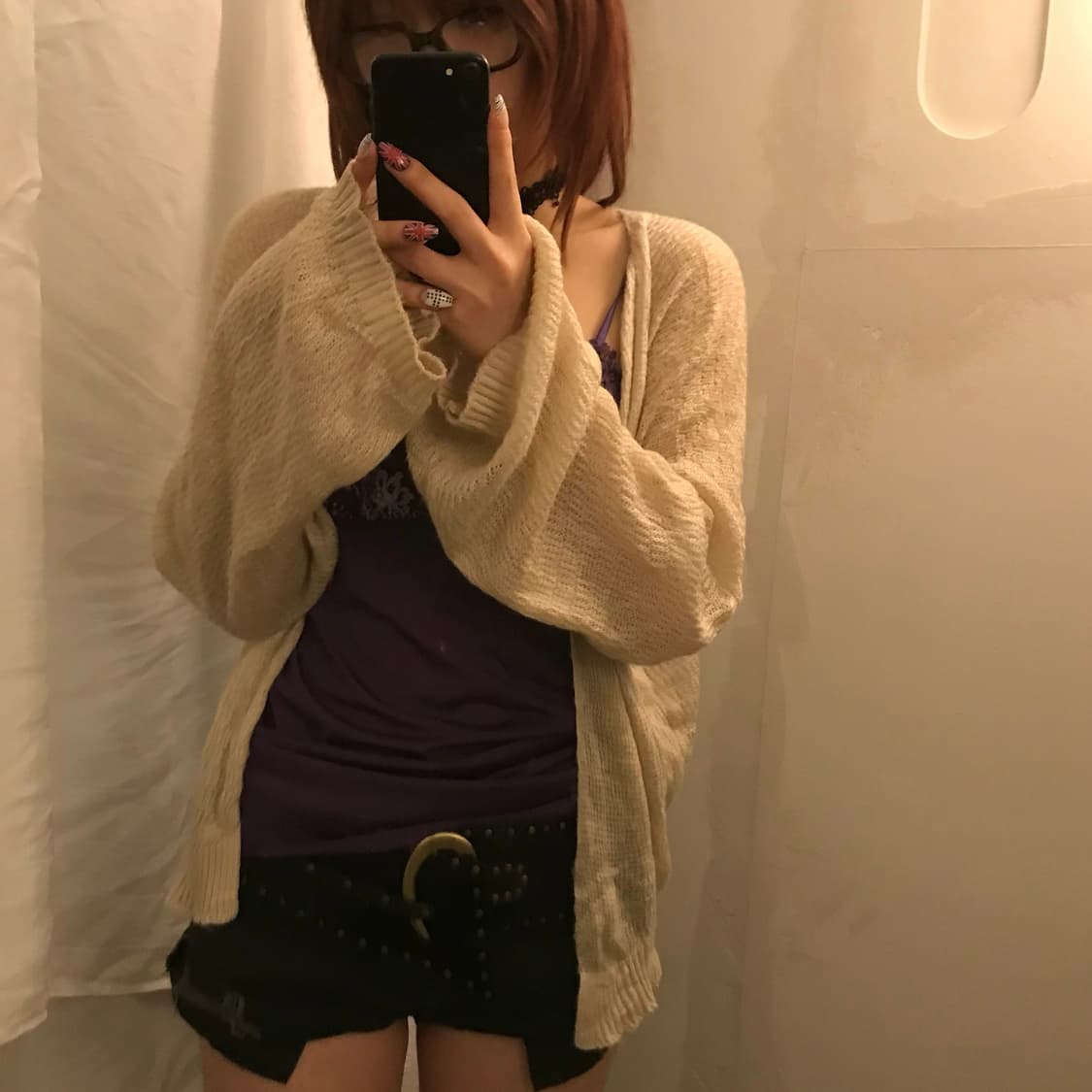 Vintage 모리걸 갸루 여리핏 니트 가디건 상품이미지2