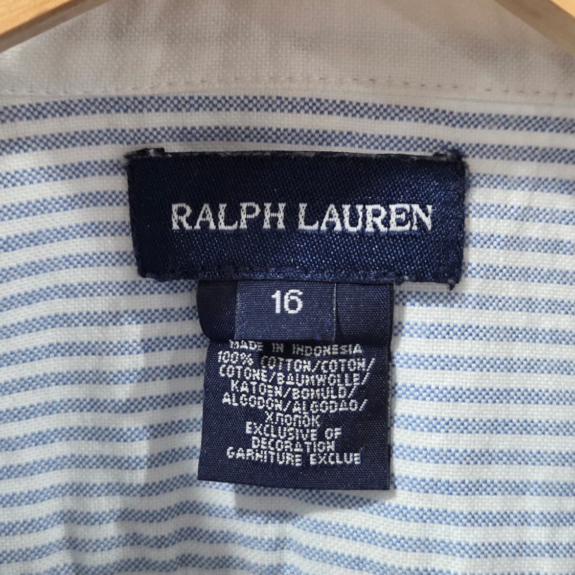 폴로랄프로렌 걸즈 버튼다운 스트라이프 옥스포드 셔츠 16 상품이미지3