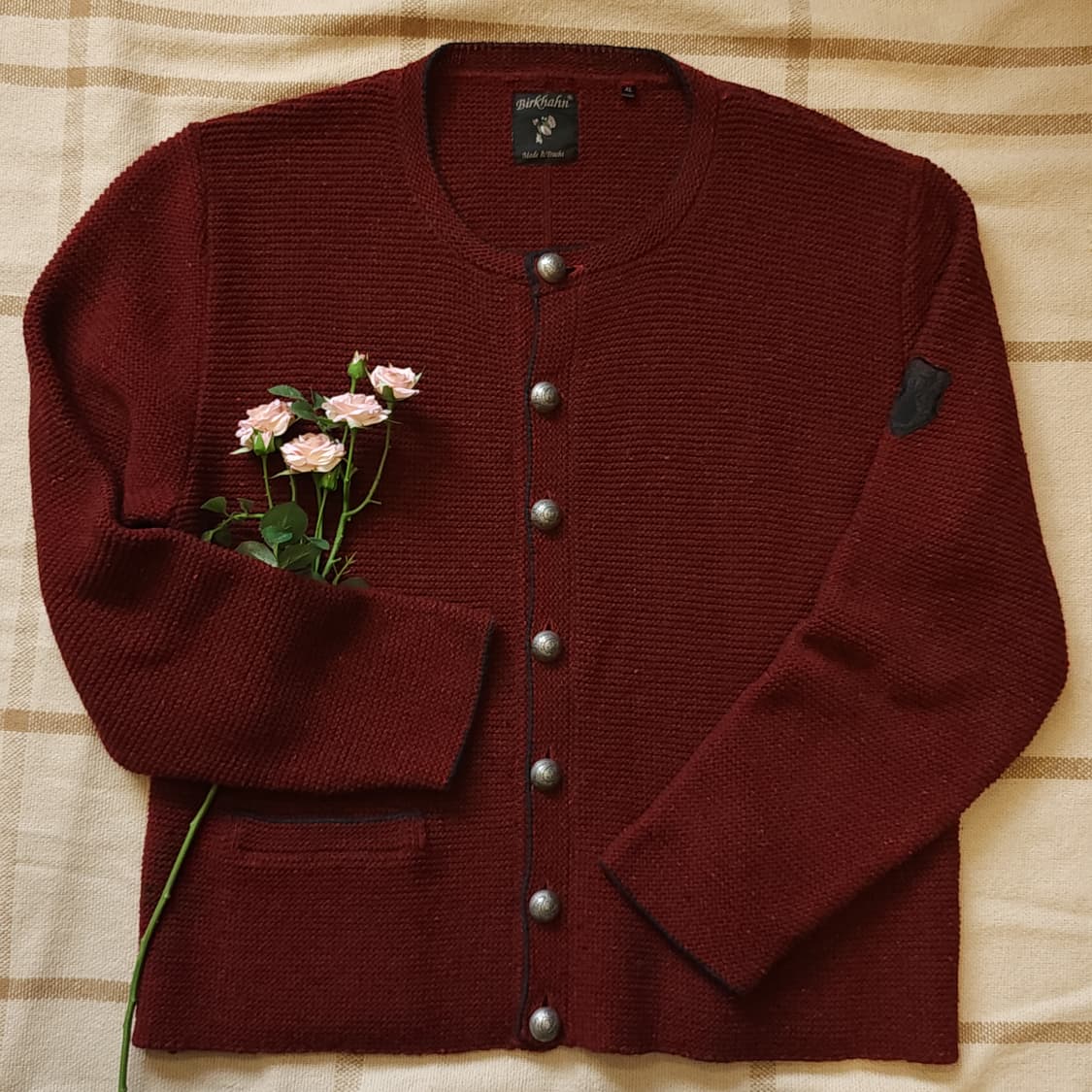 90s 프렌치 울 니트 가디건 오스트리아 티롤 자켓 헤비울 스웨터 xl 상품이미지2