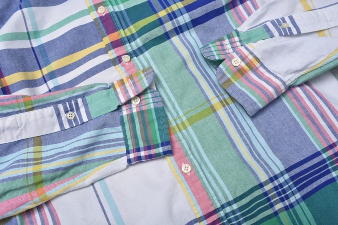 폴로 랄프로렌 큐알 체크 셔츠 남방 M M0061 상품이미지4