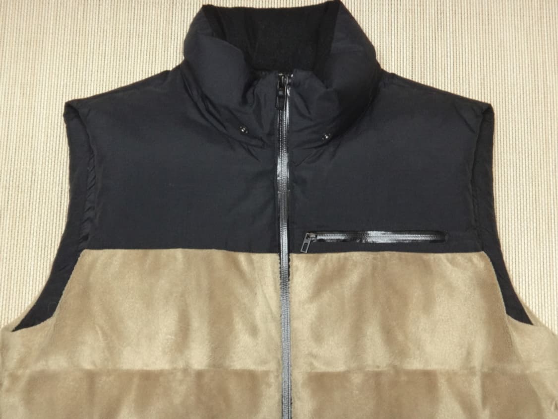 (L/100) 코오롱스포츠 구스다운 스웨이드 패딩 베스트 상품이미지3