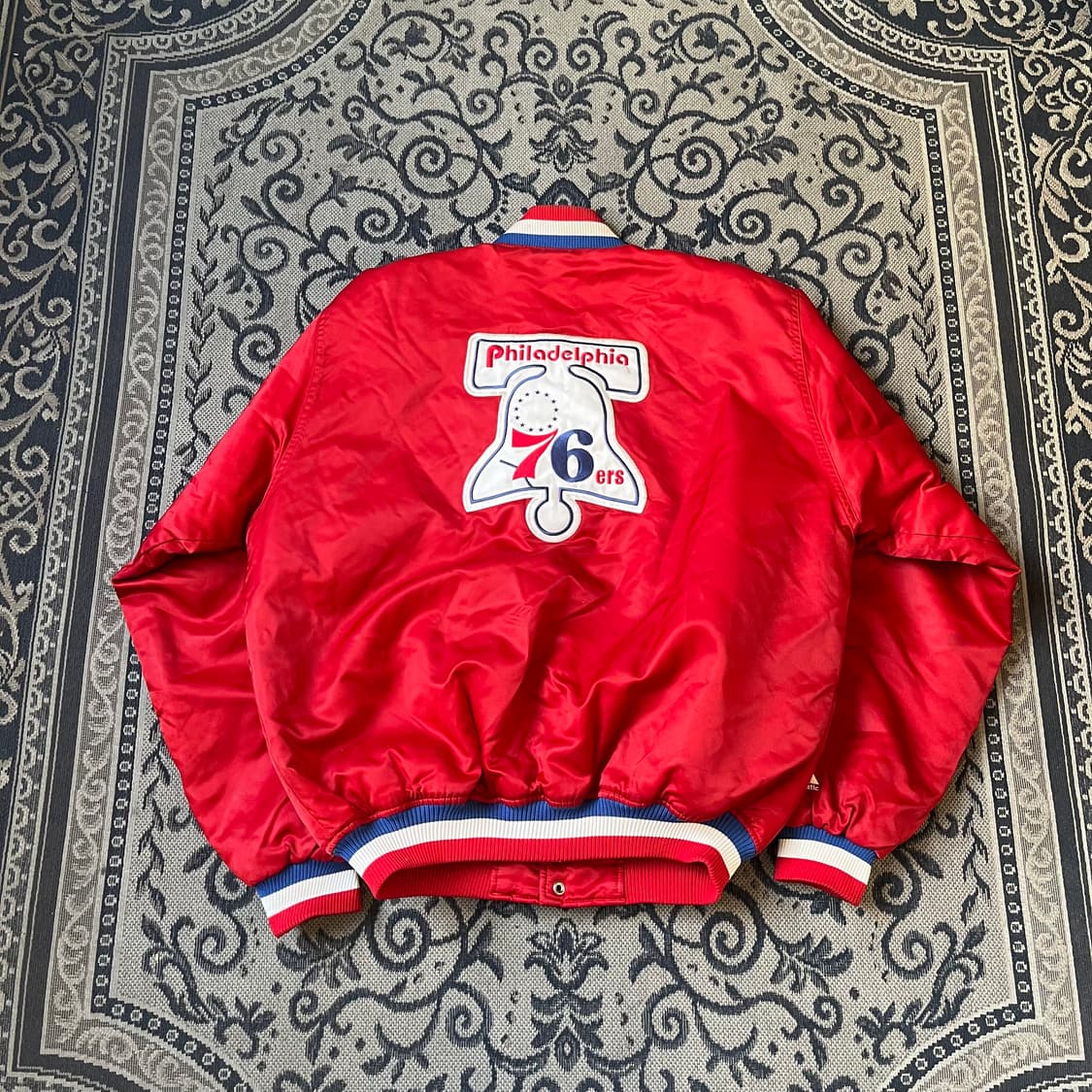 90s NBA Sixers 마제스틱 스타디움 자켓W2525 상품이미지3