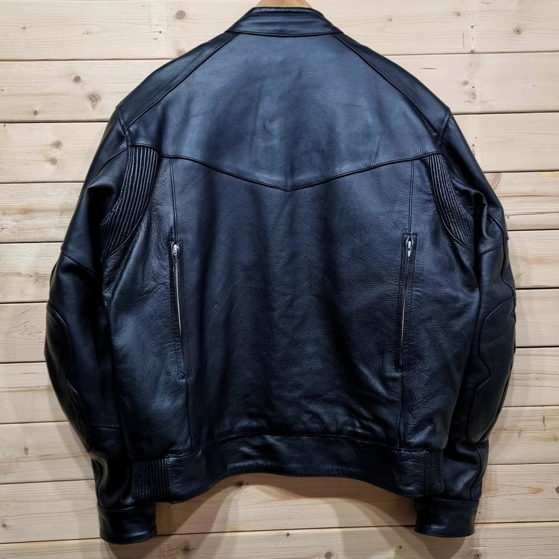 [L] 팔꿈치, 어깨보호 유틸리티 레더 바이커 자켓 상품이미지7