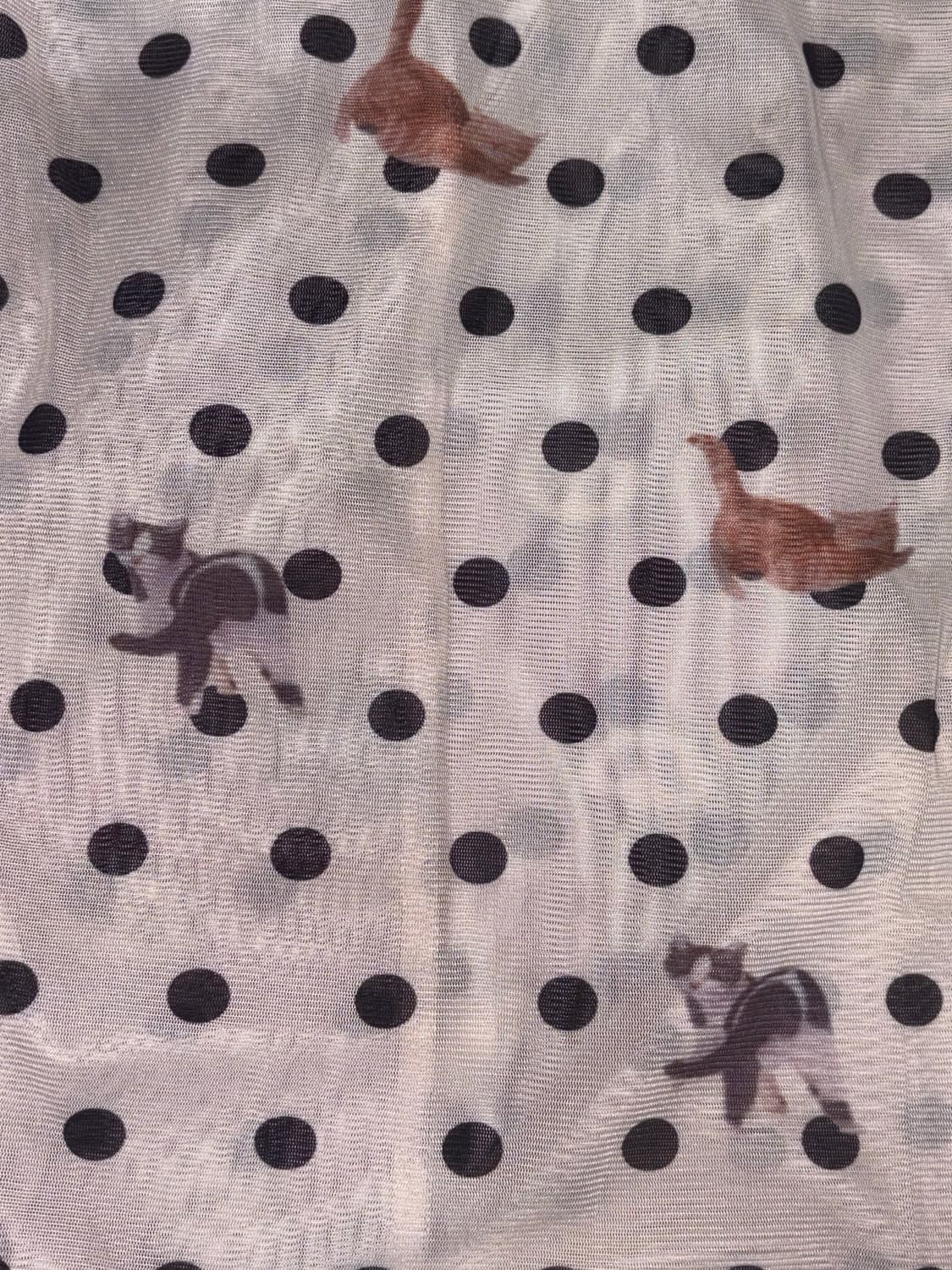 vintage Mesh Dot Animal Layered T-Shirt 상품이미지2