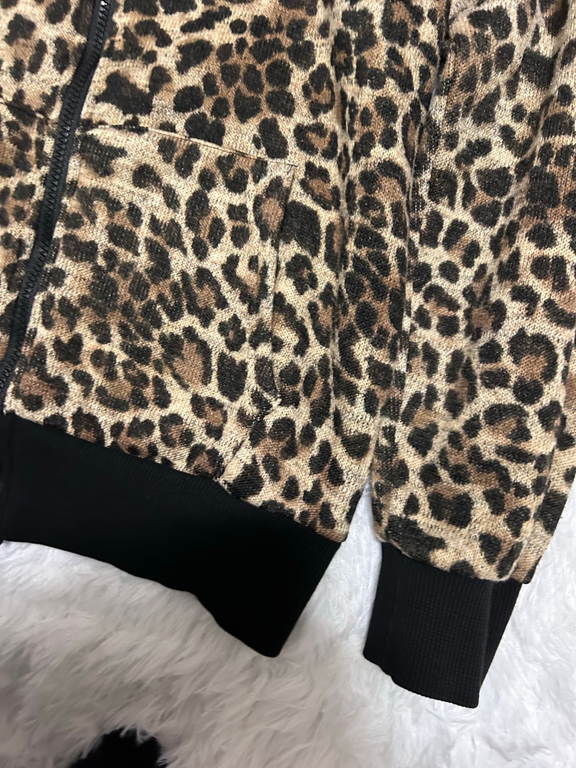 leopard y2k hood zip-up 상품이미지4