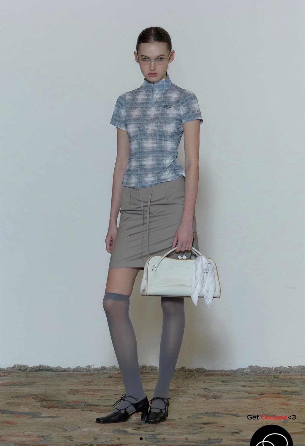 스컬프터 긱 하프 집업 블루 그레이 (M) 상품이미지3