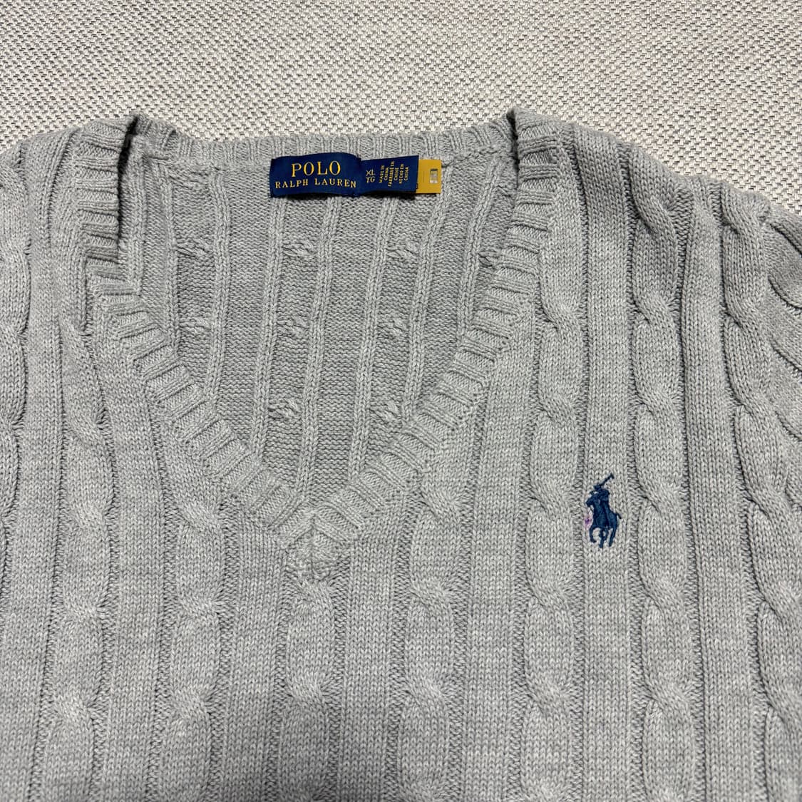 폴로 랄프로렌 브이넥 케이블 니트 상품이미지2