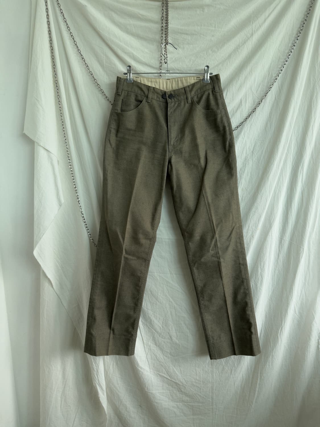 N.hoolywood 린넨 블렌드 와이드핏 트라우져 상품이미지4