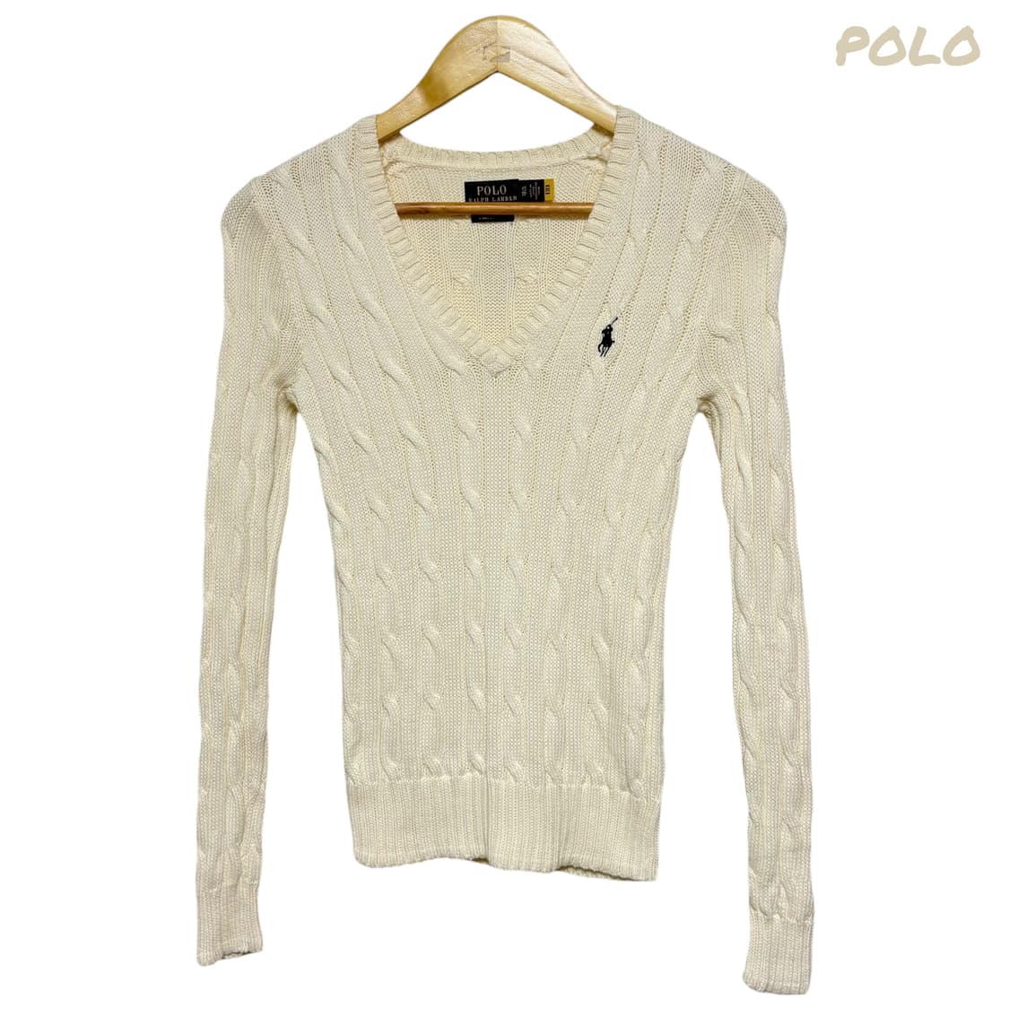 3776 폴로 랄프로렌 베이지 꽈베기 케이블니트 상품이미지1