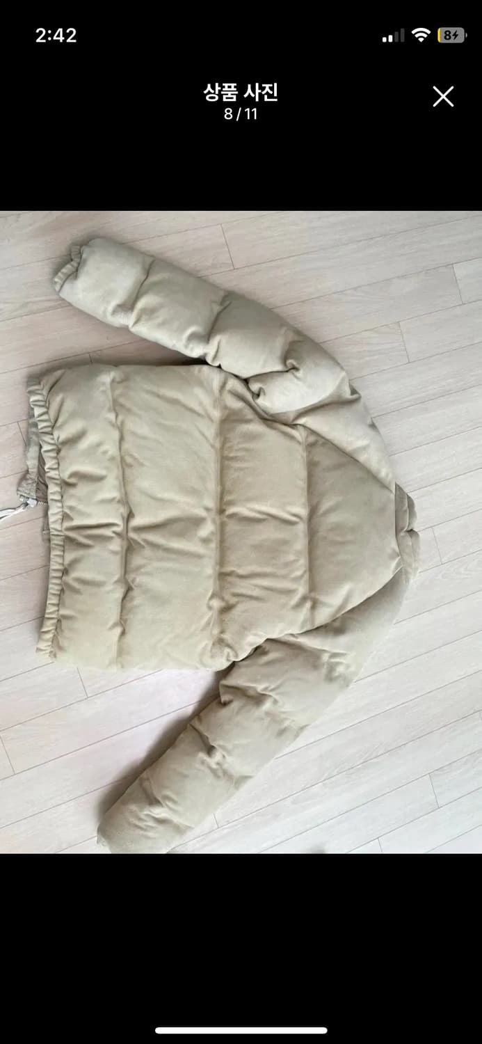 네이버후드 스웨이드 패딩 베이지 L 상품이미지7