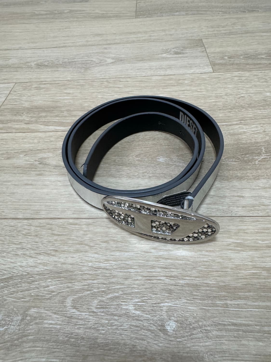 Diesel 디젤 큐빅버클 실버 벨트 상품이미지1