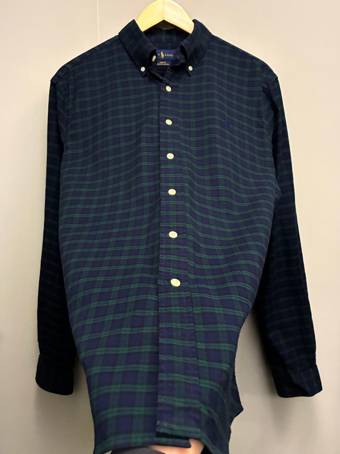 (L/105)POLO 폴로랄프로렌 블랙와치 타탄체크 버튼다운 셔츠  상품이미지6