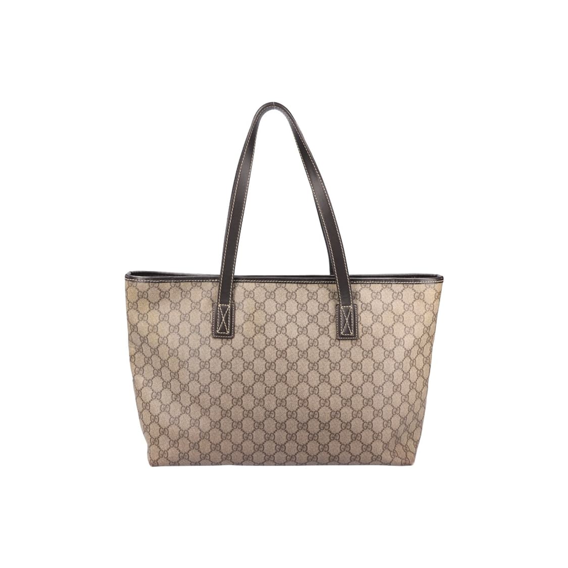 구찌 211137 GG로고 라지 쇼퍼 숄더백 캔버스 브라운 상품이미지8