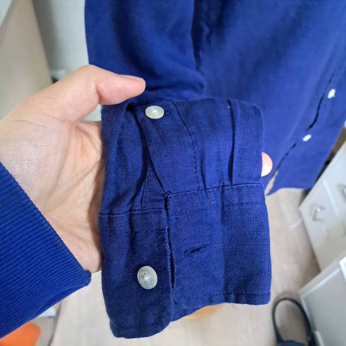 폴로 랄프로렌 클래식핏 린넨 셔츠 XS(155/80) 상품이미지6