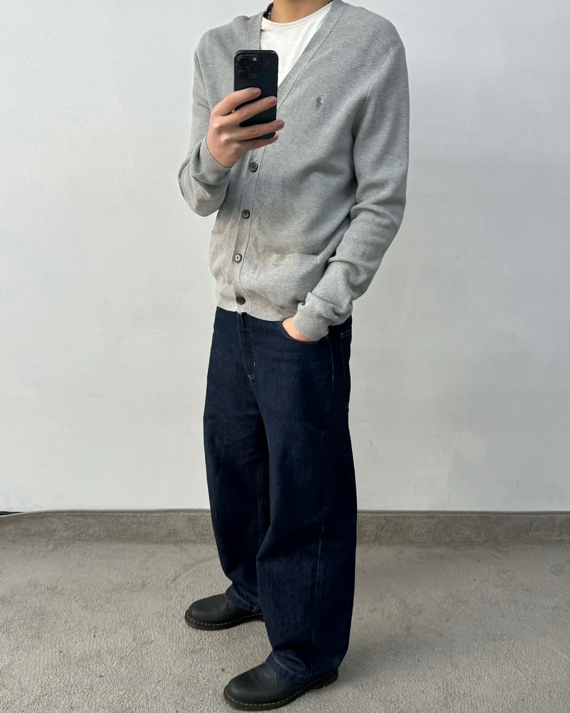 [L] 폴로 랄프로렌 피마코튼 그레이 니트 가디건 상품이미지3