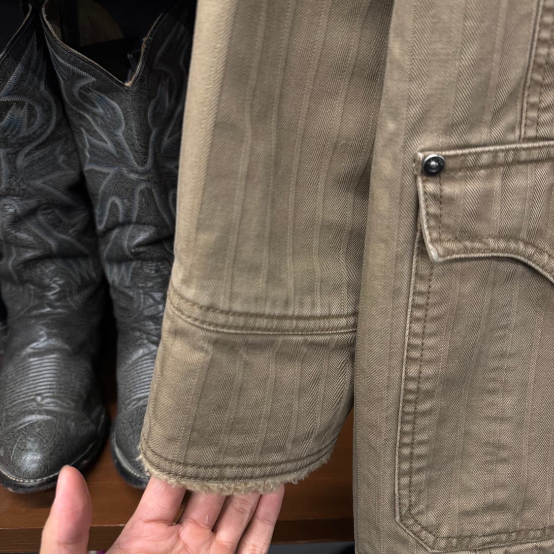 00s 리바이스 레드탭 웨스턴 포켓 쉐르파 초어 자켓 N220 상품이미지5