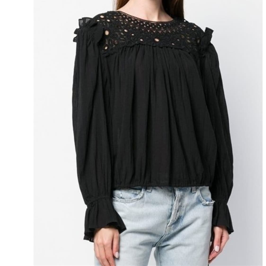 정품 이자벨마랑 여름 긴팔 블라우스 여성 36 흰색 사랑봉봉 상품이미지7