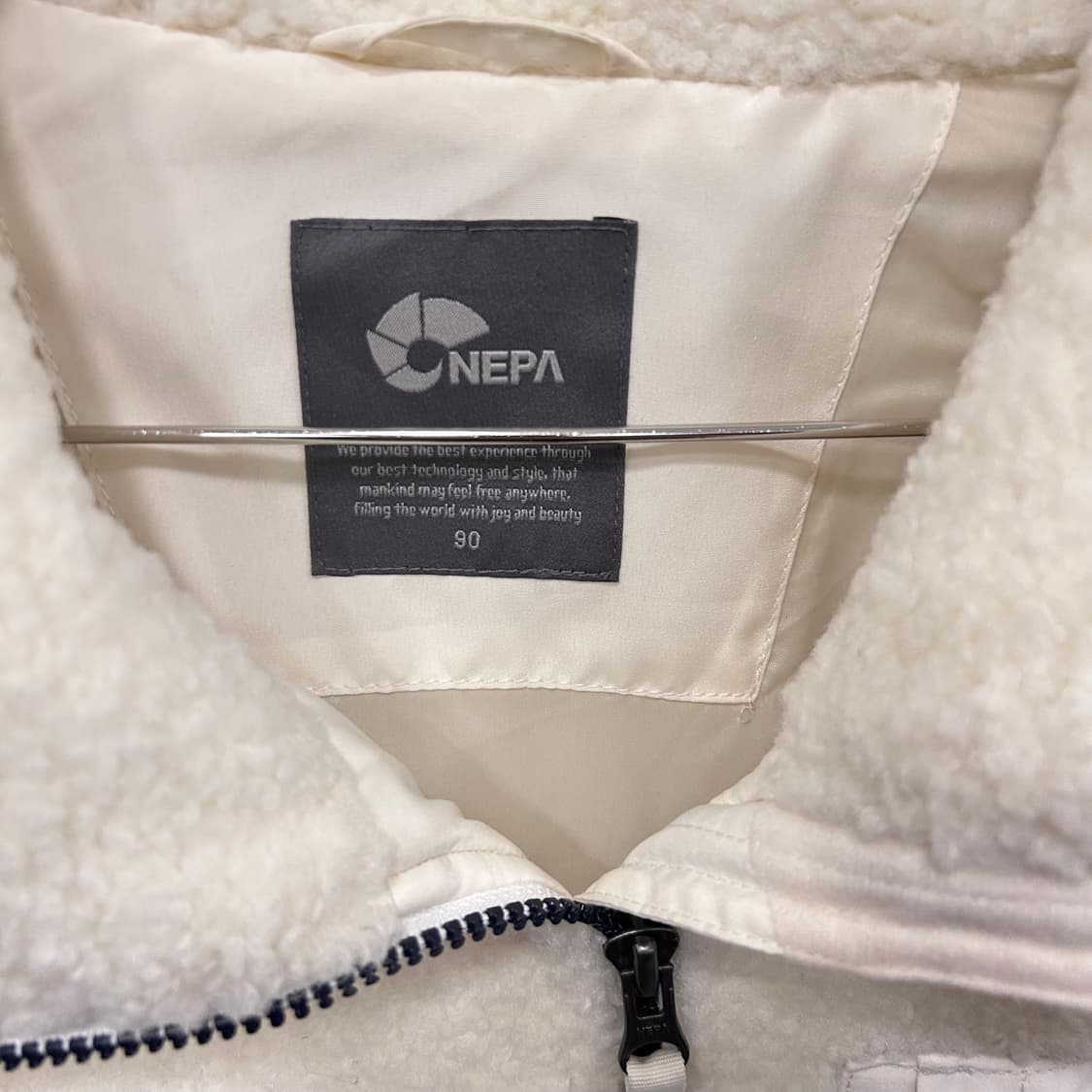 네파 하이넥 체스트포켓 양털 뽀글이 플리스 상품이미지3