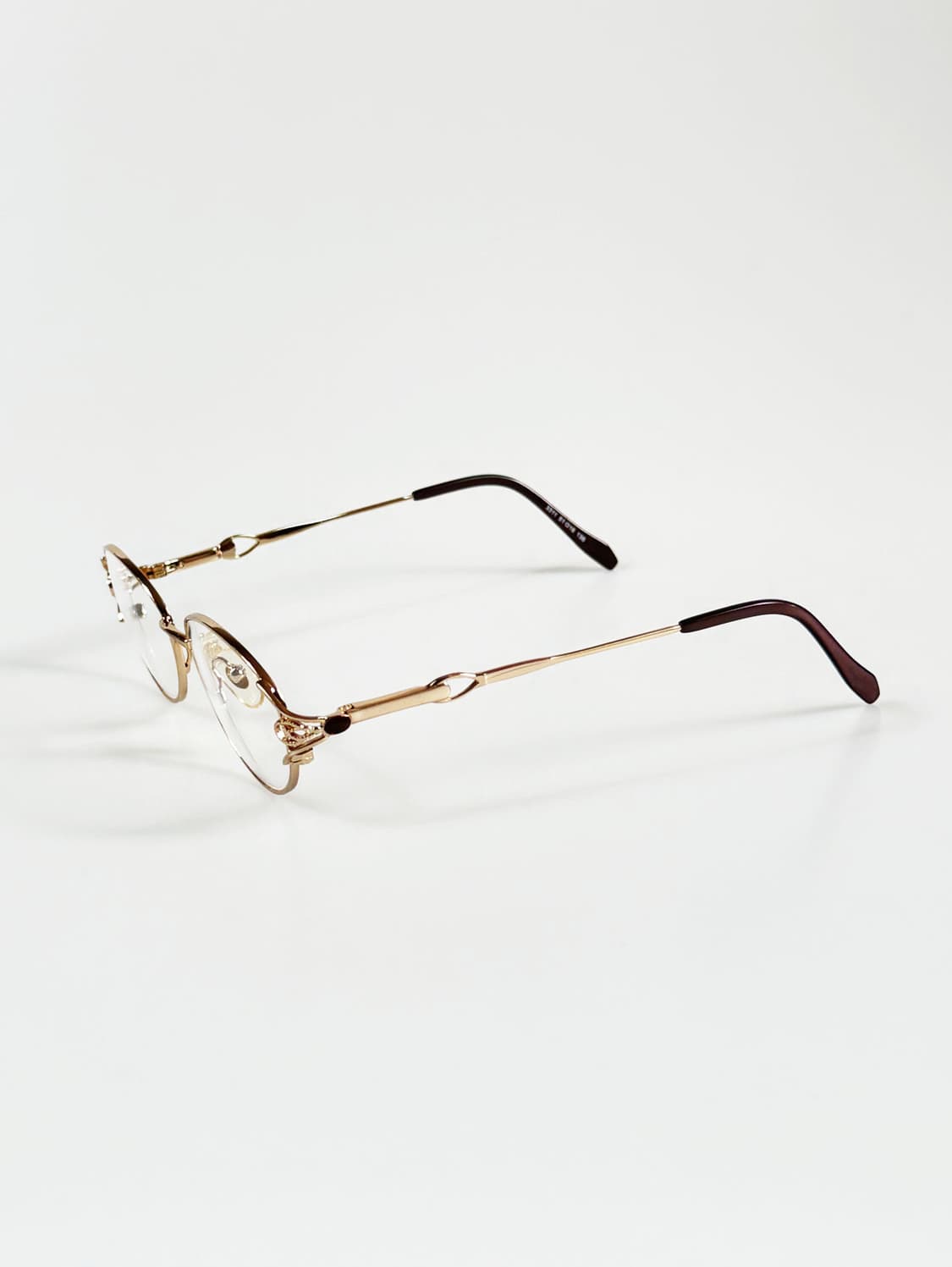 90s 일본제 MATSUDA 골드 오벌 메탈 프레임 빈티지 안경 상품이미지4