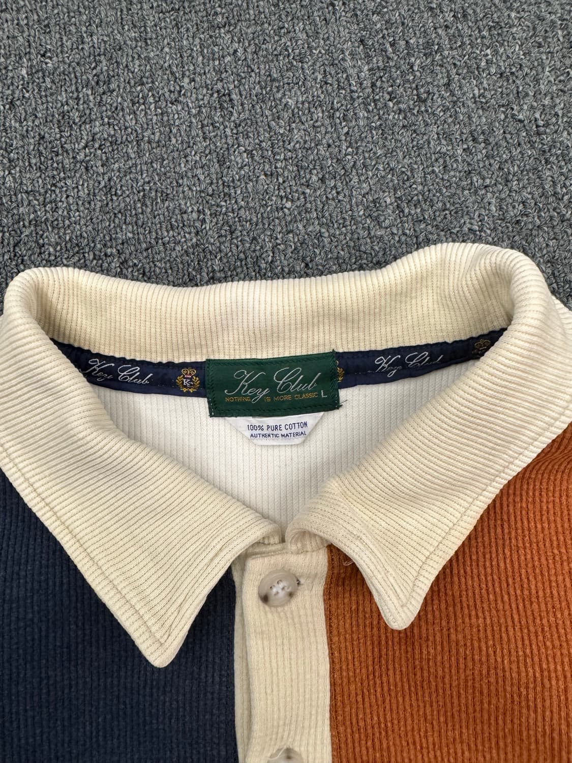 L)Japanese vintage 배색 카라 맨투맨 상품이미지3