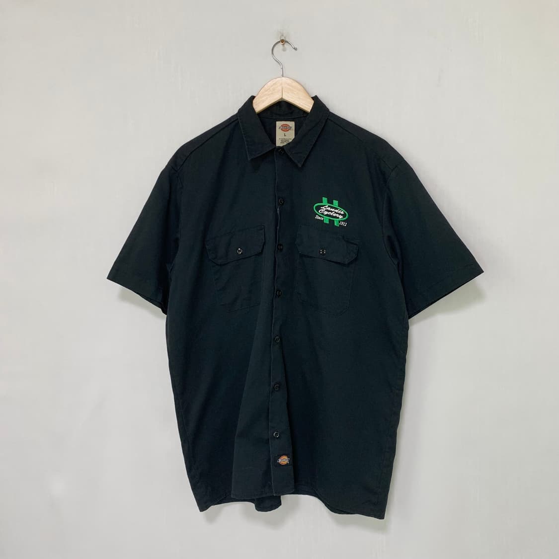 디키즈 다크 네이비 오버핏 반팔 워크셔츠 남성 L 남녀공용 상품이미지1