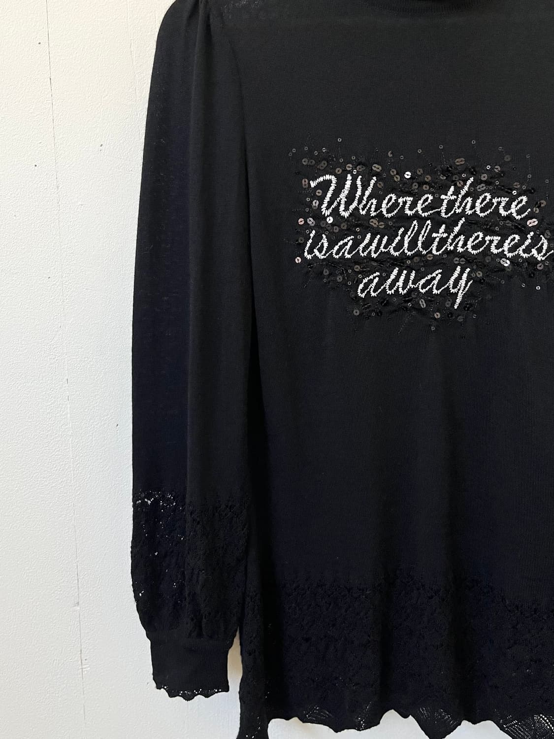 japan vtg 자개 레터링 터틀넥 상품이미지2