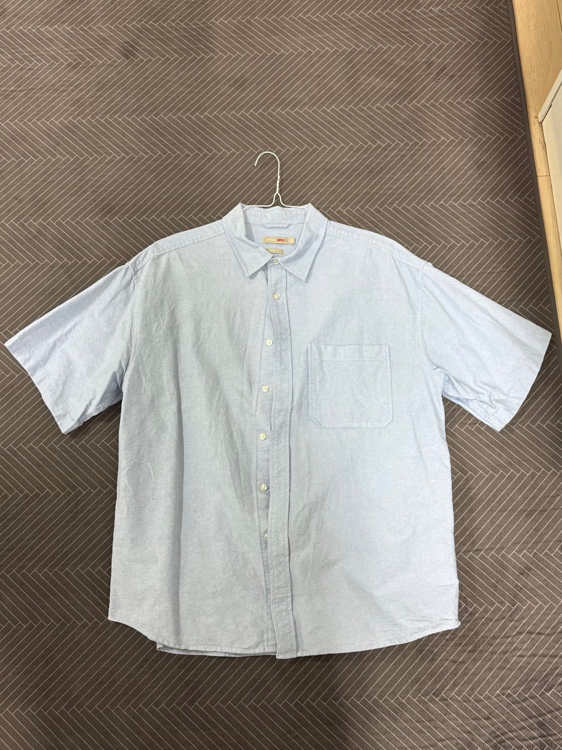 스파오 오버핏 옥스포드 반팔셔츠 XL 2개 SPYWD25C 상품이미지1