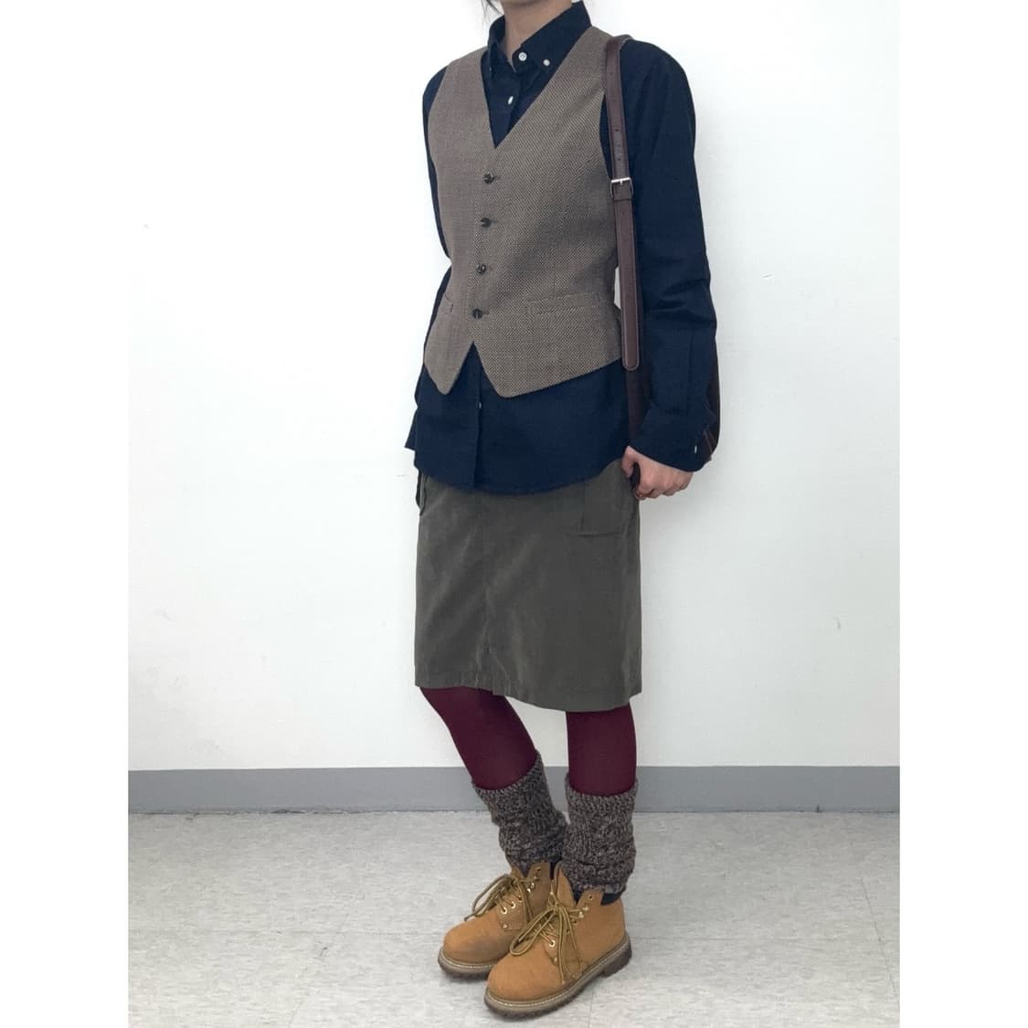 빈티지 브라운 베스트 조끼 상품이미지3