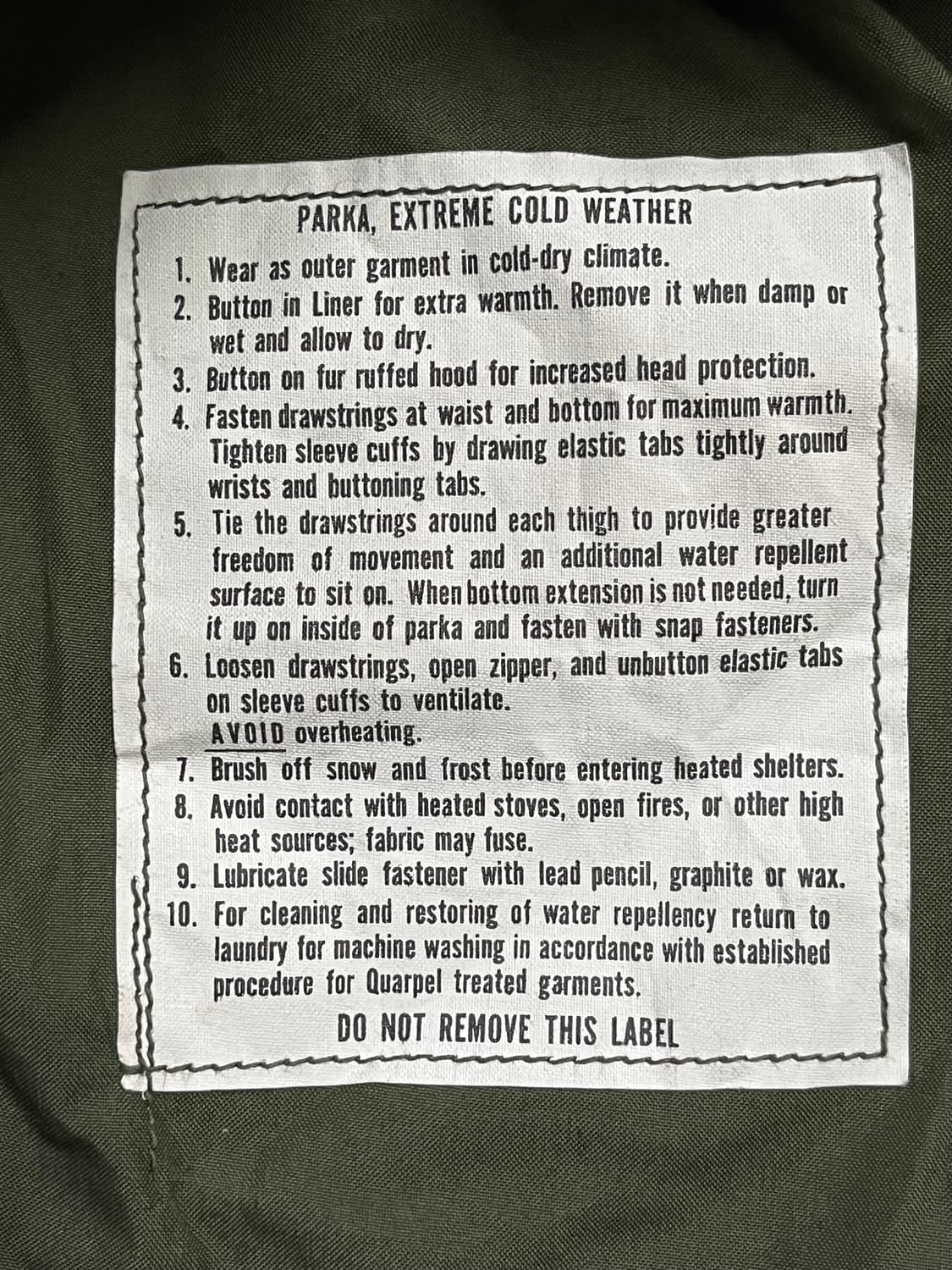 M-65 개파카 피쉬테일 M 풀셋 데드스탁 상품이미지5