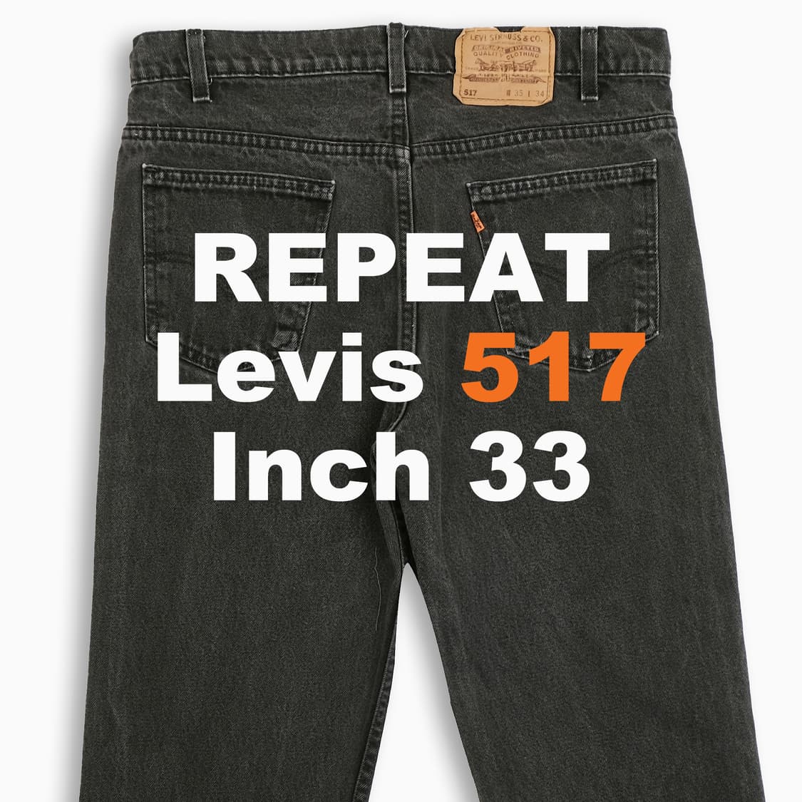 리바이스 517 오렌지탭 흑청 블랙진 90sUSA 33 OR5173531 상품이미지1