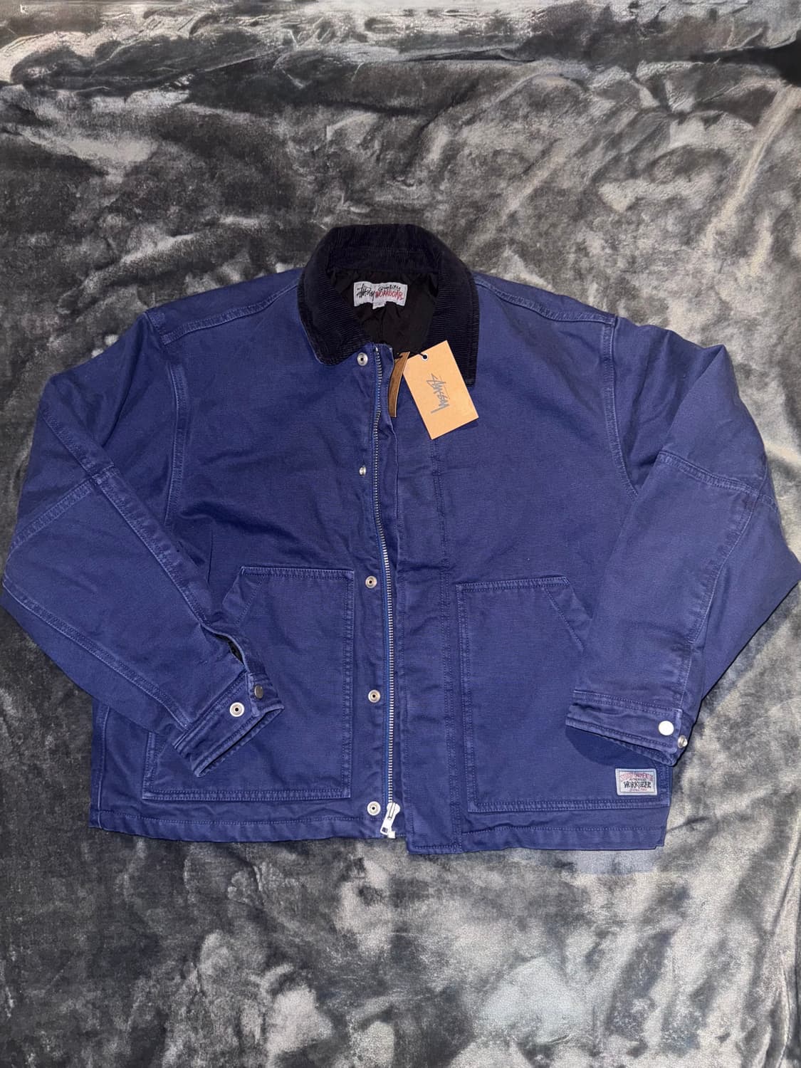 스투시 워크 자켓 네이비 S 상품이미지1