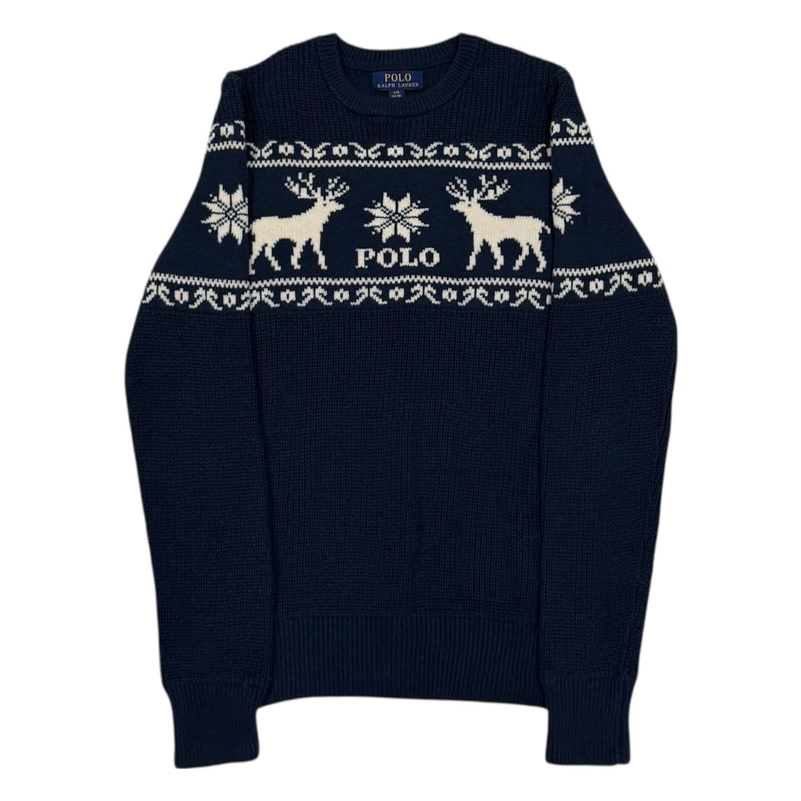 폴로 랄프로렌 크리스마스 노르딕 스웨터 울니트 네이비 상품이미지1