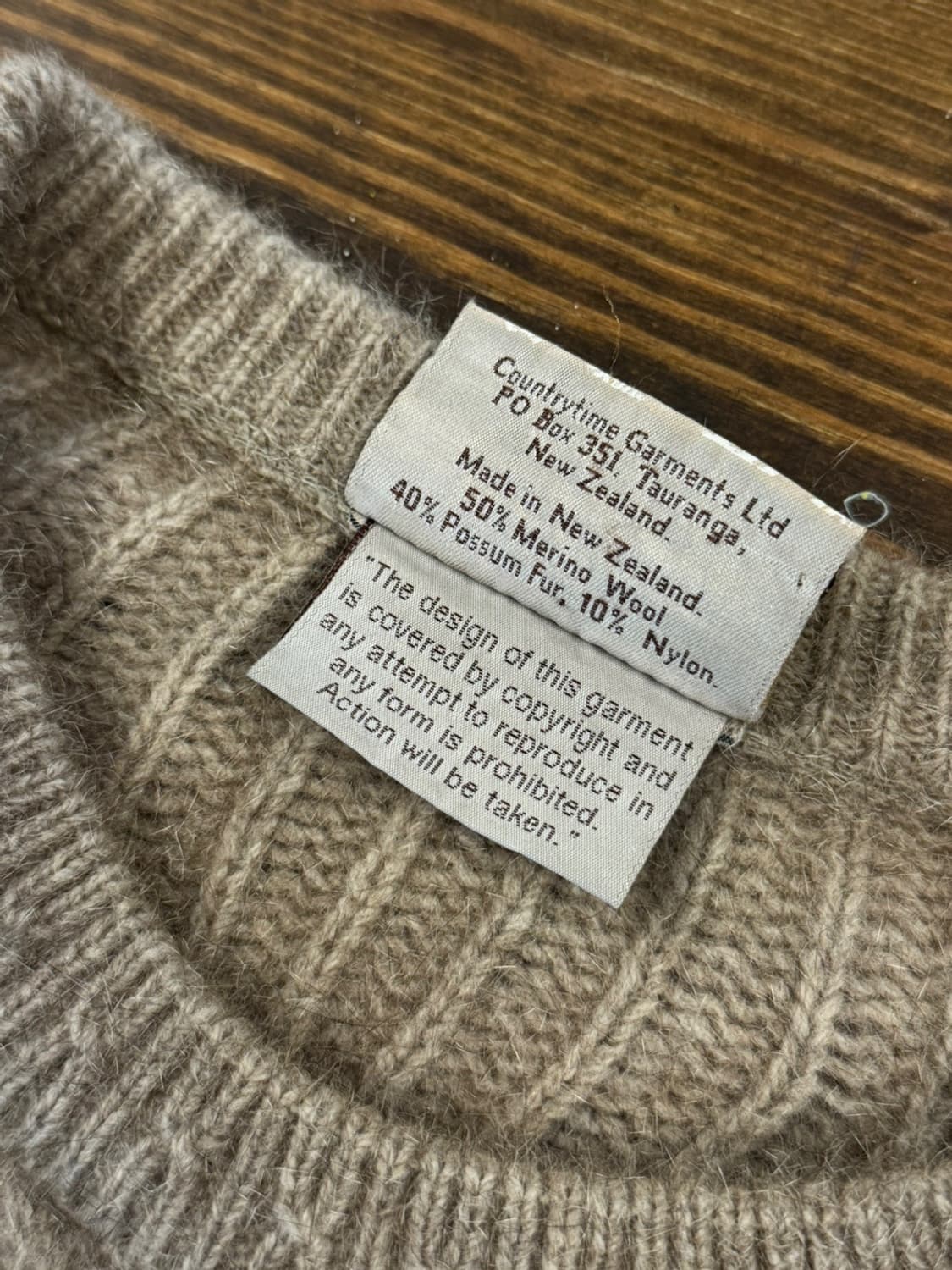 컨트리타임 캐시미어 케이블 니트 100 상품이미지8